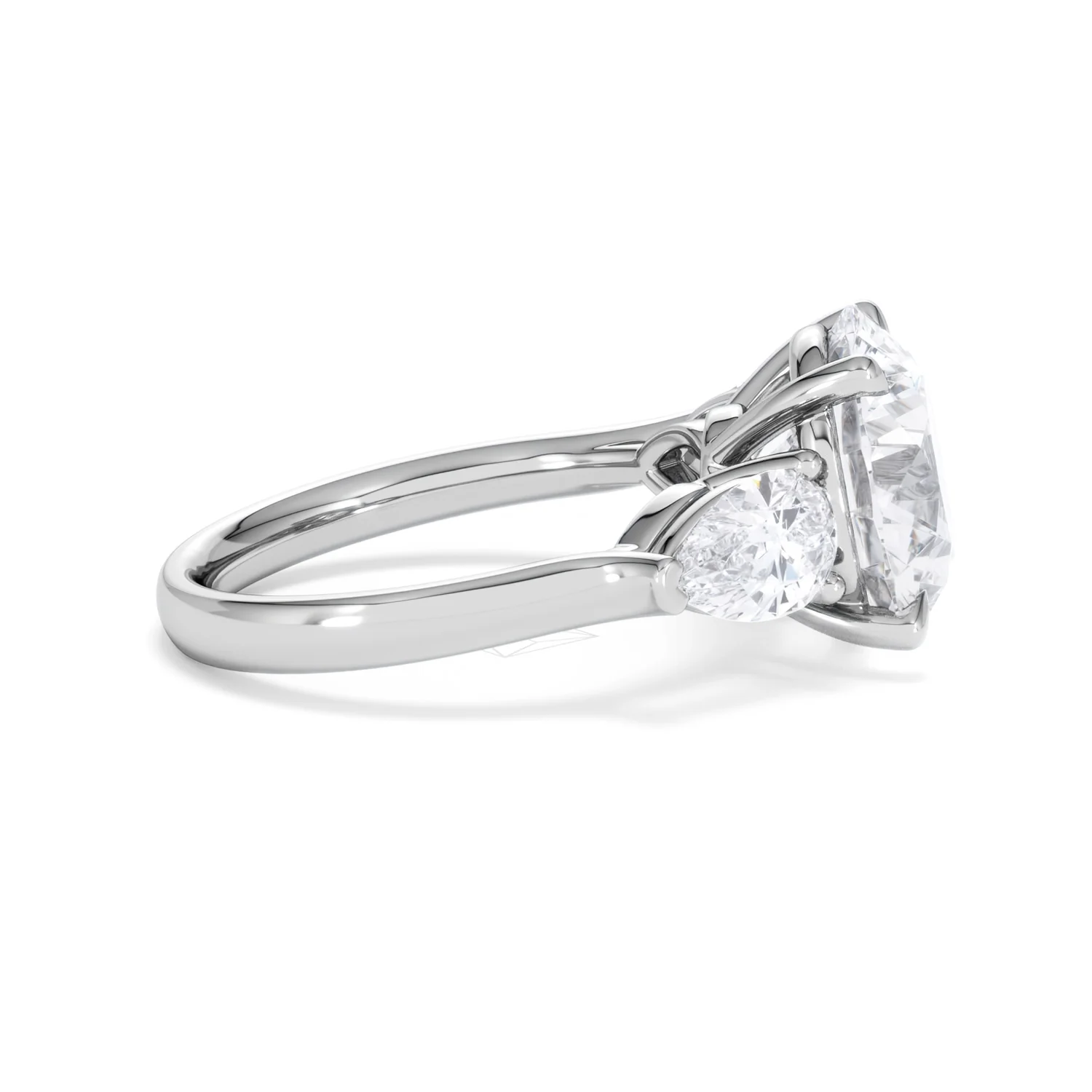 Adore 6.00ct Round Cut Lab Diamond 3 Stone Engagement Ring in Platinum - Image 26