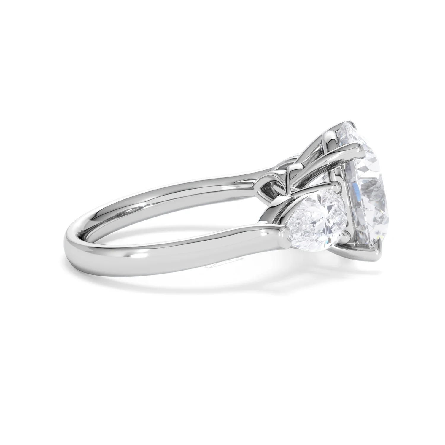 Adore 6.00ct Round Cut Lab Diamond 3 Stone Engagement Ring in Platinum - Image 27