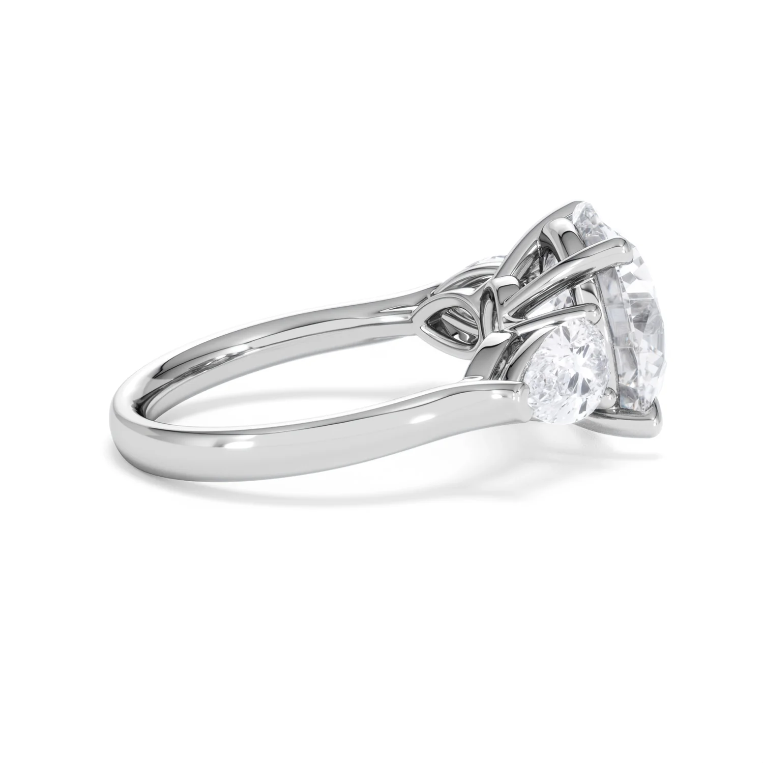 Adore 6.00ct Round Cut Lab Diamond 3 Stone Engagement Ring in Platinum - Image 29