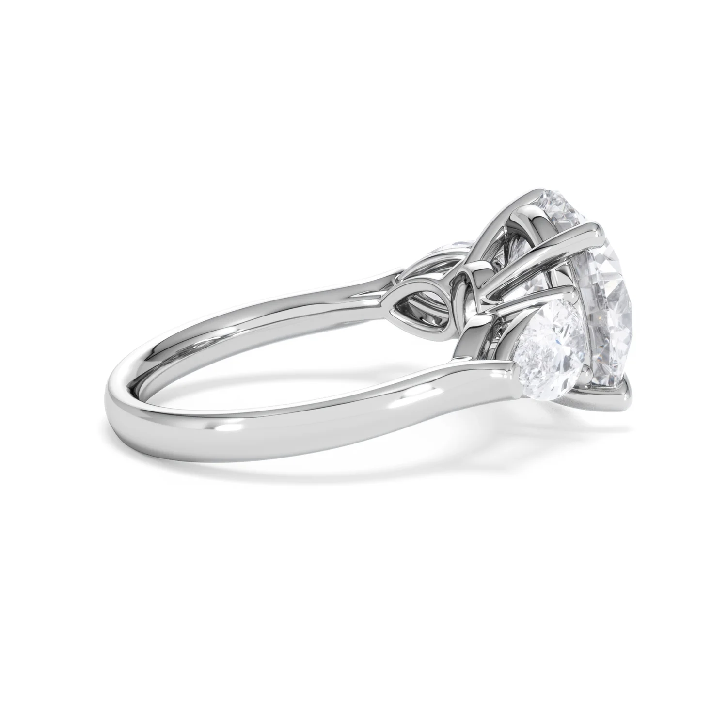 Adore 6.00ct Round Cut Lab Diamond 3 Stone Engagement Ring in Platinum - Image 30
