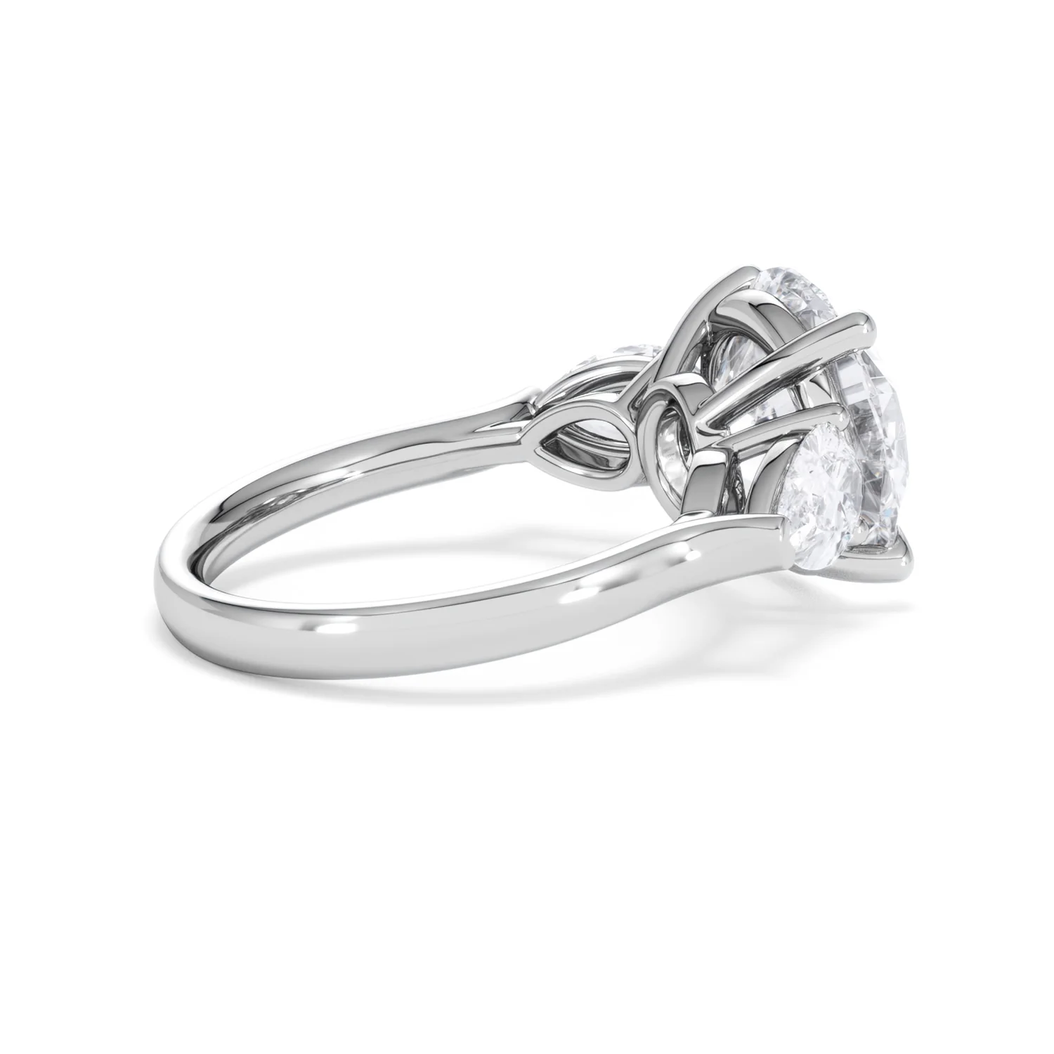 Adore 6.00ct Round Cut Lab Diamond 3 Stone Engagement Ring in Platinum - Image 32