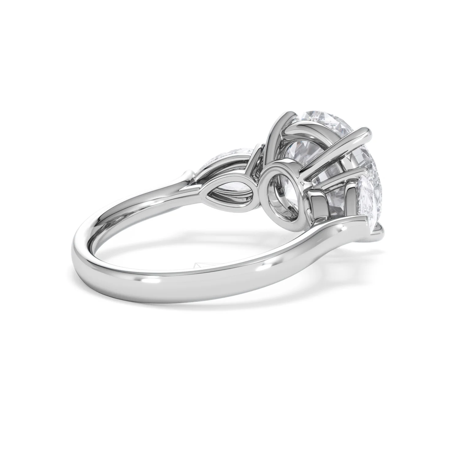 Adore 6.00ct Round Cut Lab Diamond 3 Stone Engagement Ring in Platinum - Image 36