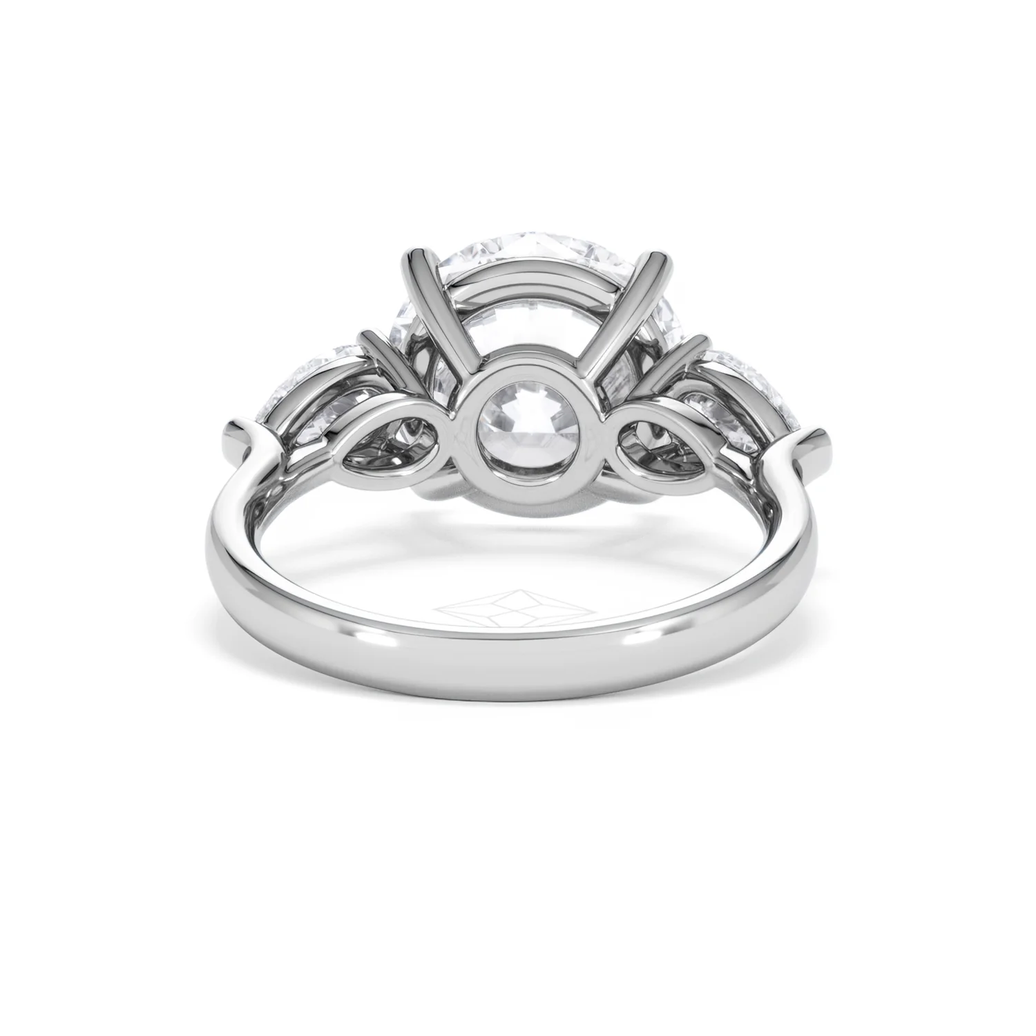 Adore 6.00ct Round Cut Lab Diamond 3 Stone Engagement Ring in Platinum - Image 46