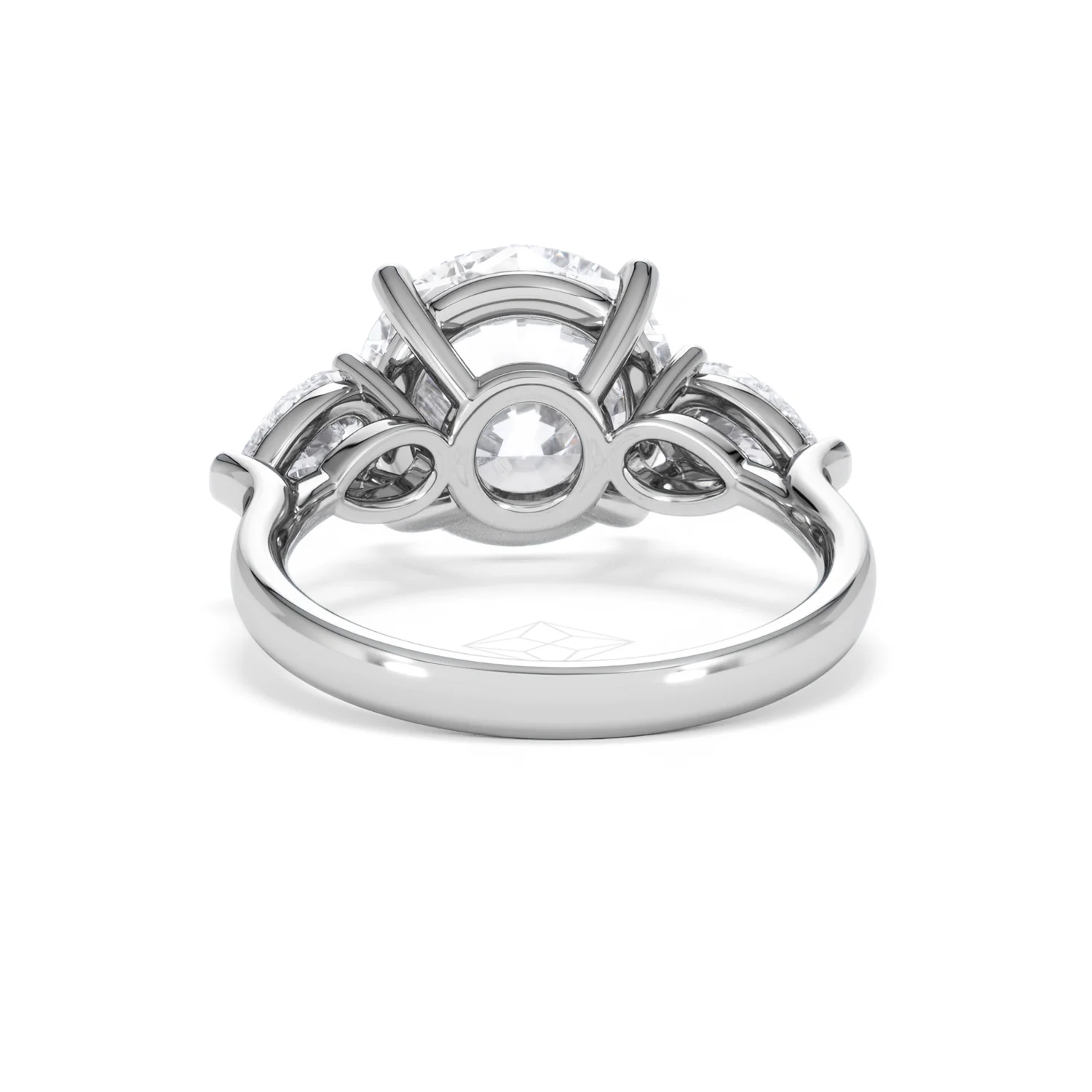 Adore 6.00ct Round Cut Lab Diamond 3 Stone Engagement Ring in Platinum - Image 48