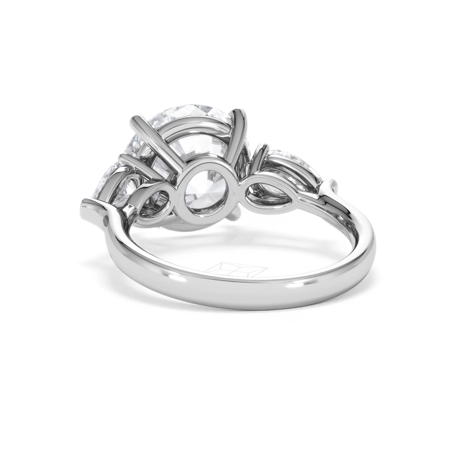 Adore 6.00ct Round Cut Lab Diamond 3 Stone Engagement Ring in Platinum - Image 51