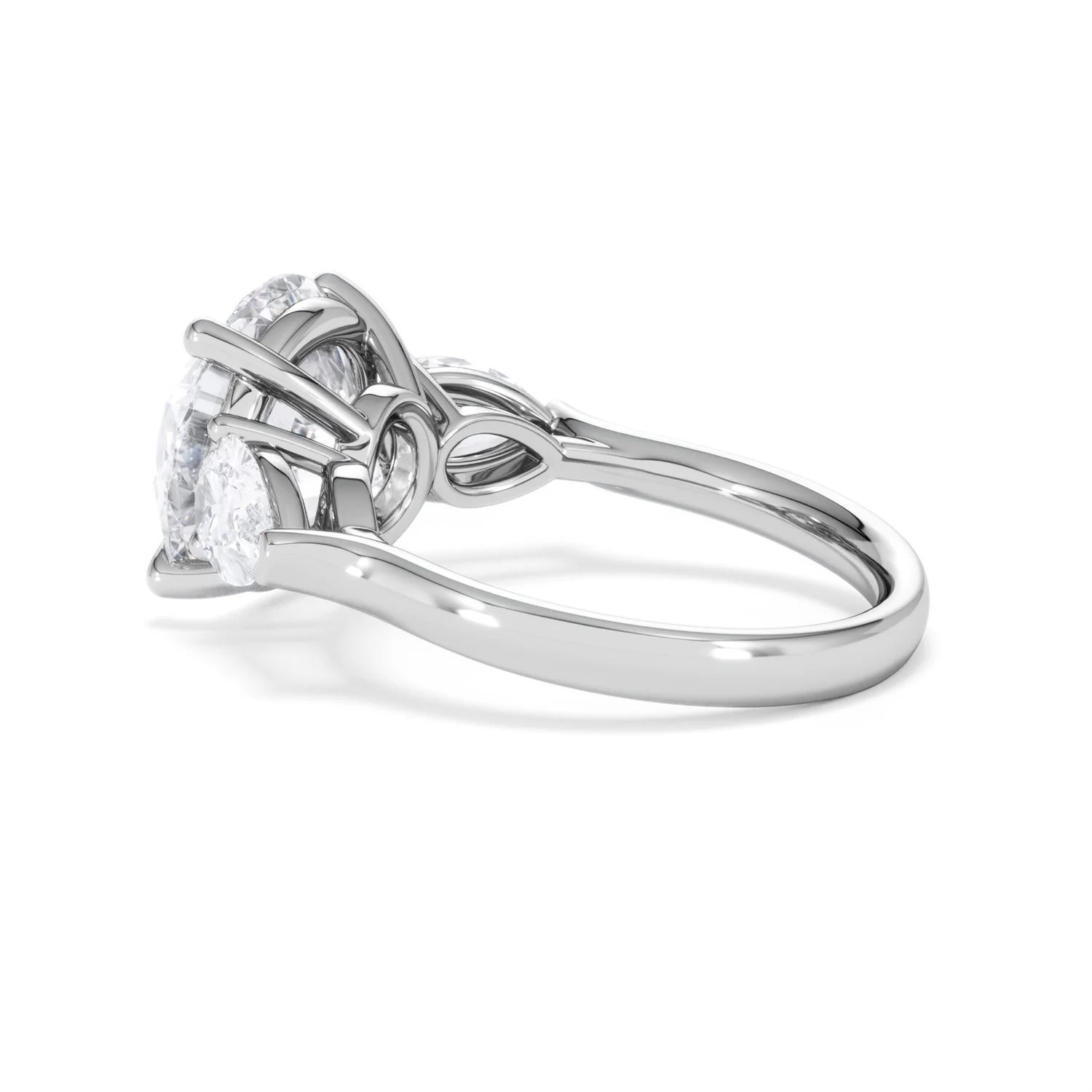 Adore 6.00ct Round Cut Lab Diamond 3 Stone Engagement Ring in Platinum - Image 61