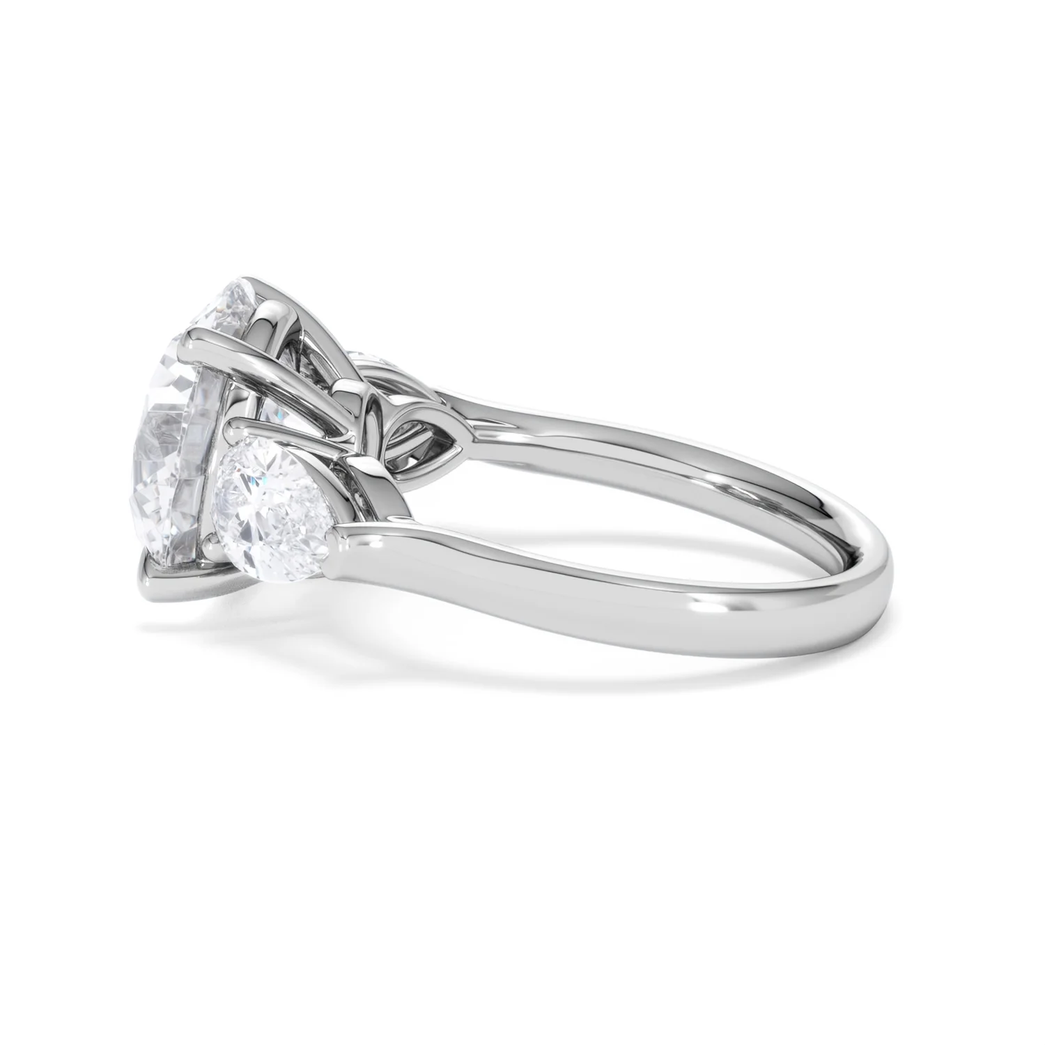 Adore 6.00ct Round Cut Lab Diamond 3 Stone Engagement Ring in Platinum - Image 65