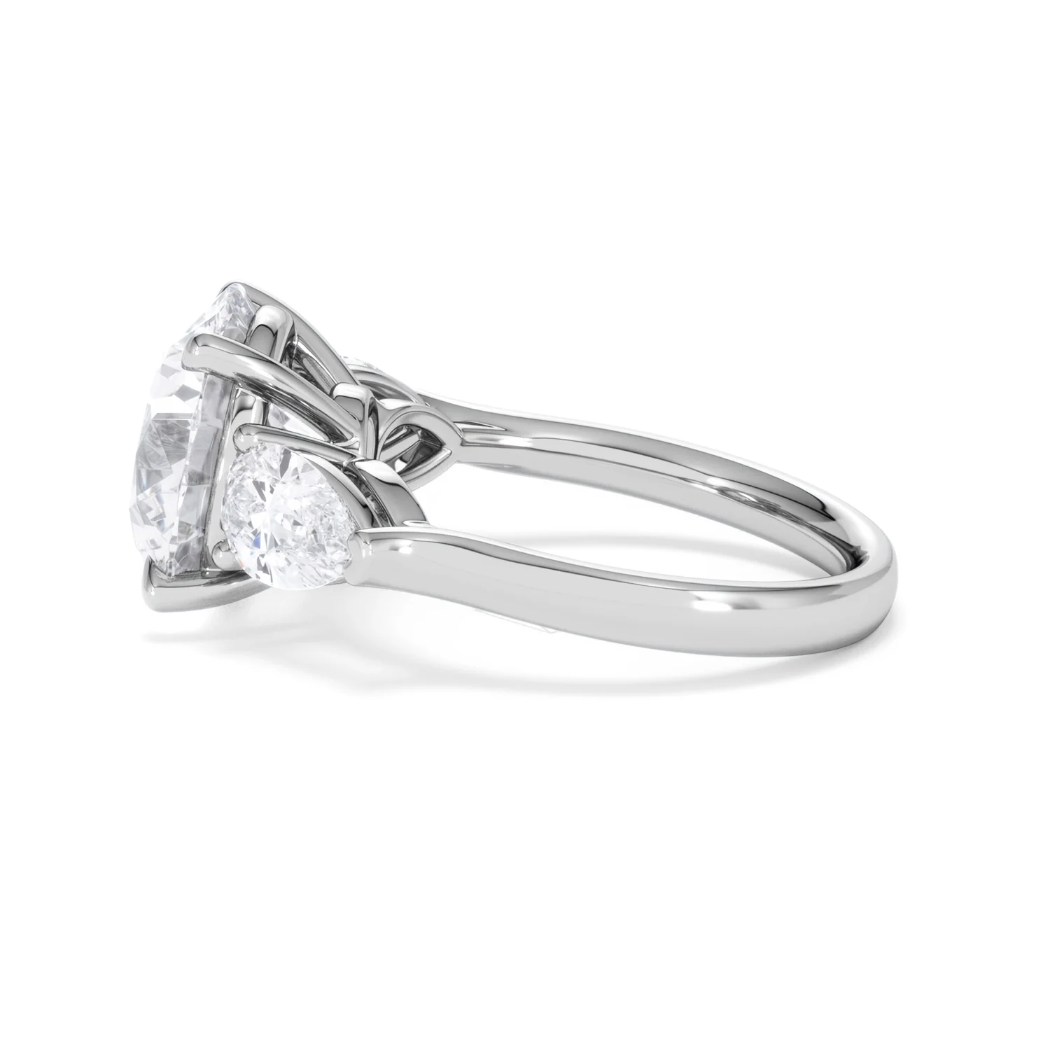 Adore 6.00ct Round Cut Lab Diamond 3 Stone Engagement Ring in Platinum - Image 66