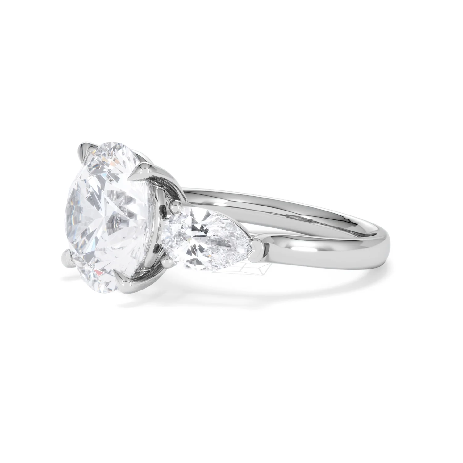 Adore 6.00ct Round Cut Lab Diamond 3 Stone Engagement Ring in Platinum - Image 74