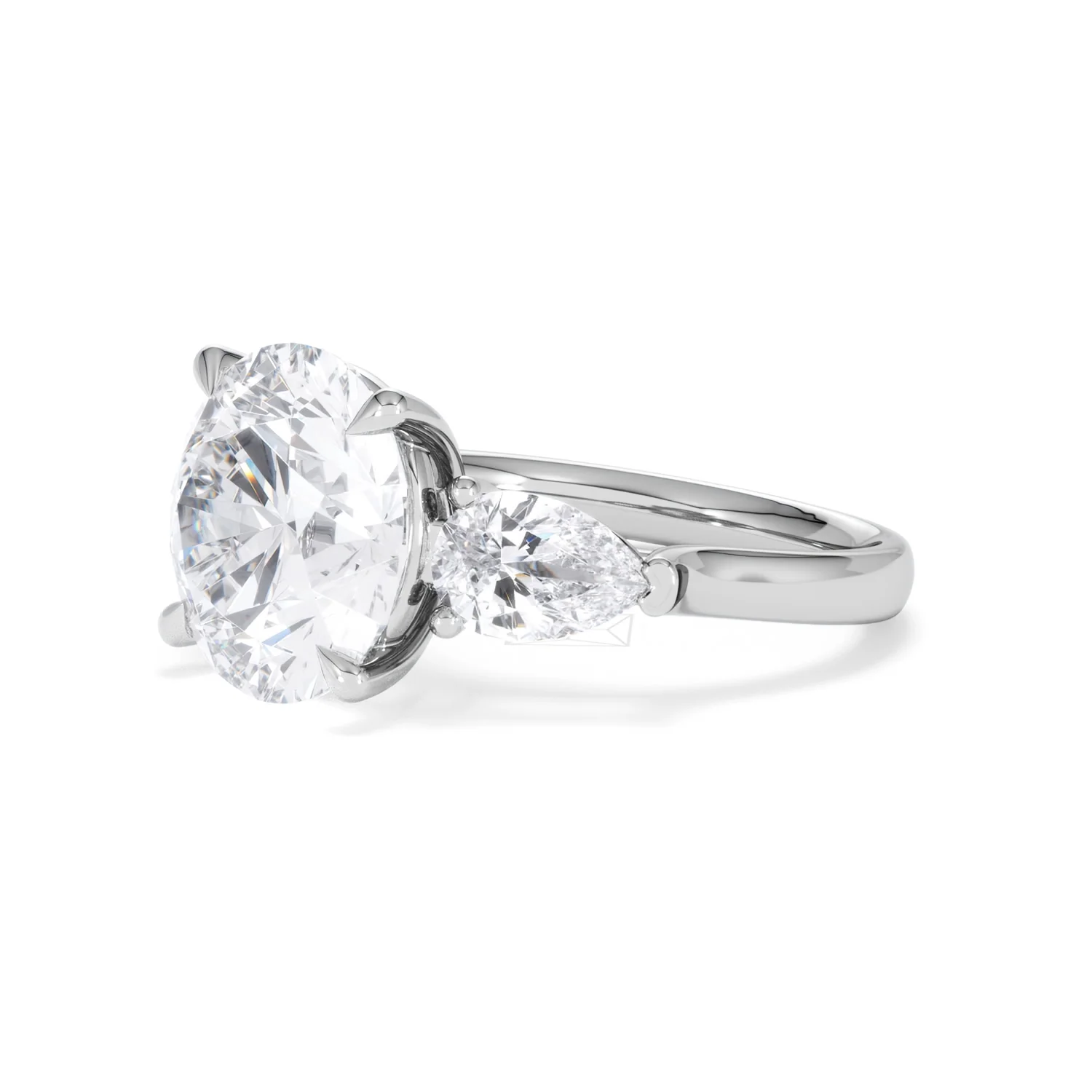 Adore 6.00ct Round Cut Lab Diamond 3 Stone Engagement Ring in Platinum - Image 76