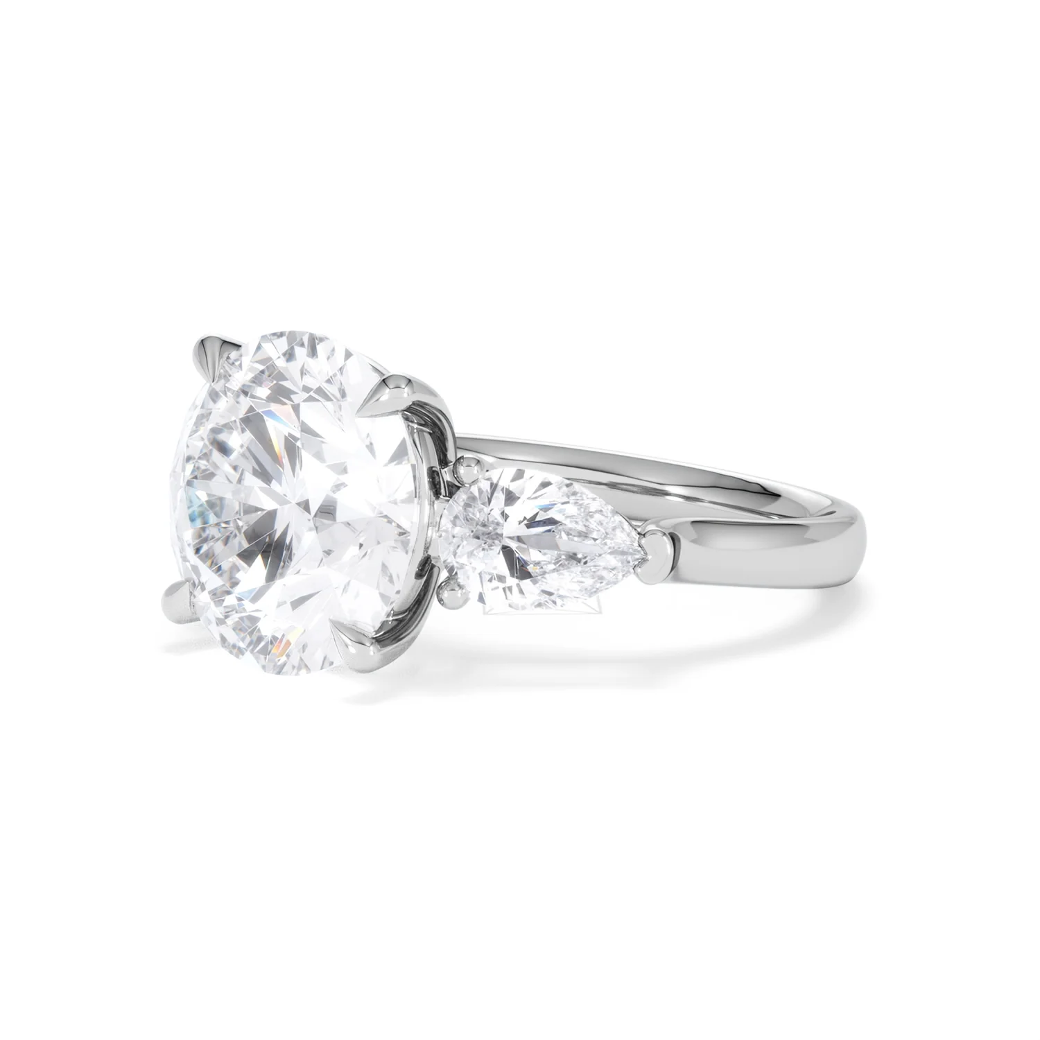 Adore 6.00ct Round Cut Lab Diamond 3 Stone Engagement Ring in Platinum - Image 77