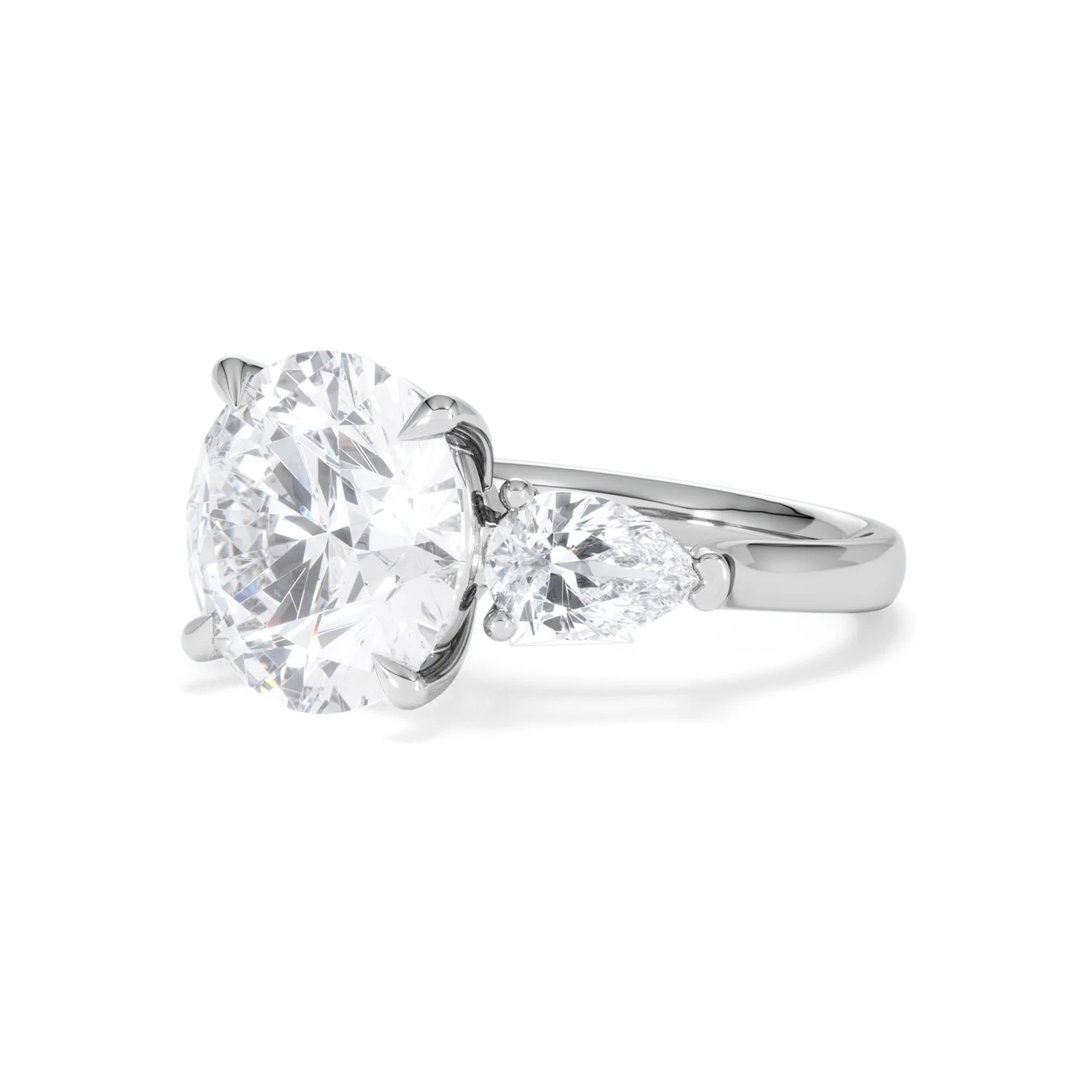 Adore 6.00ct Round Cut Lab Diamond 3 Stone Engagement Ring in Platinum - Image 78