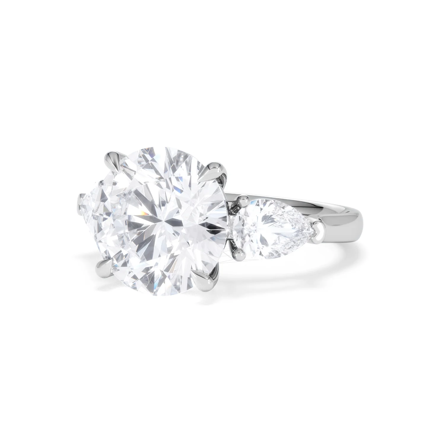 Adore 6.00ct Round Cut Lab Diamond 3 Stone Engagement Ring in Platinum - Image 81