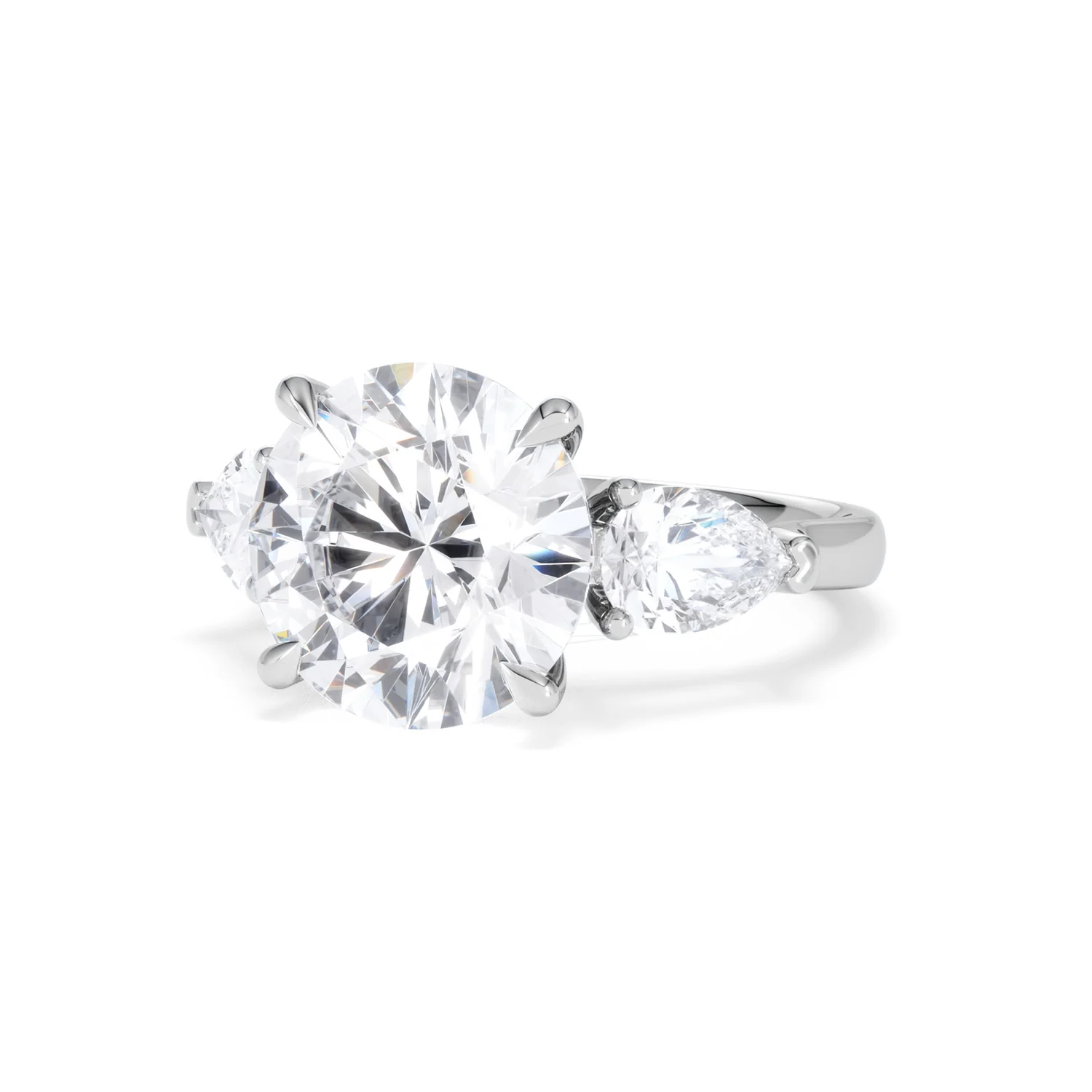 Adore 6.00ct Round Cut Lab Diamond 3 Stone Engagement Ring in Platinum - Image 82