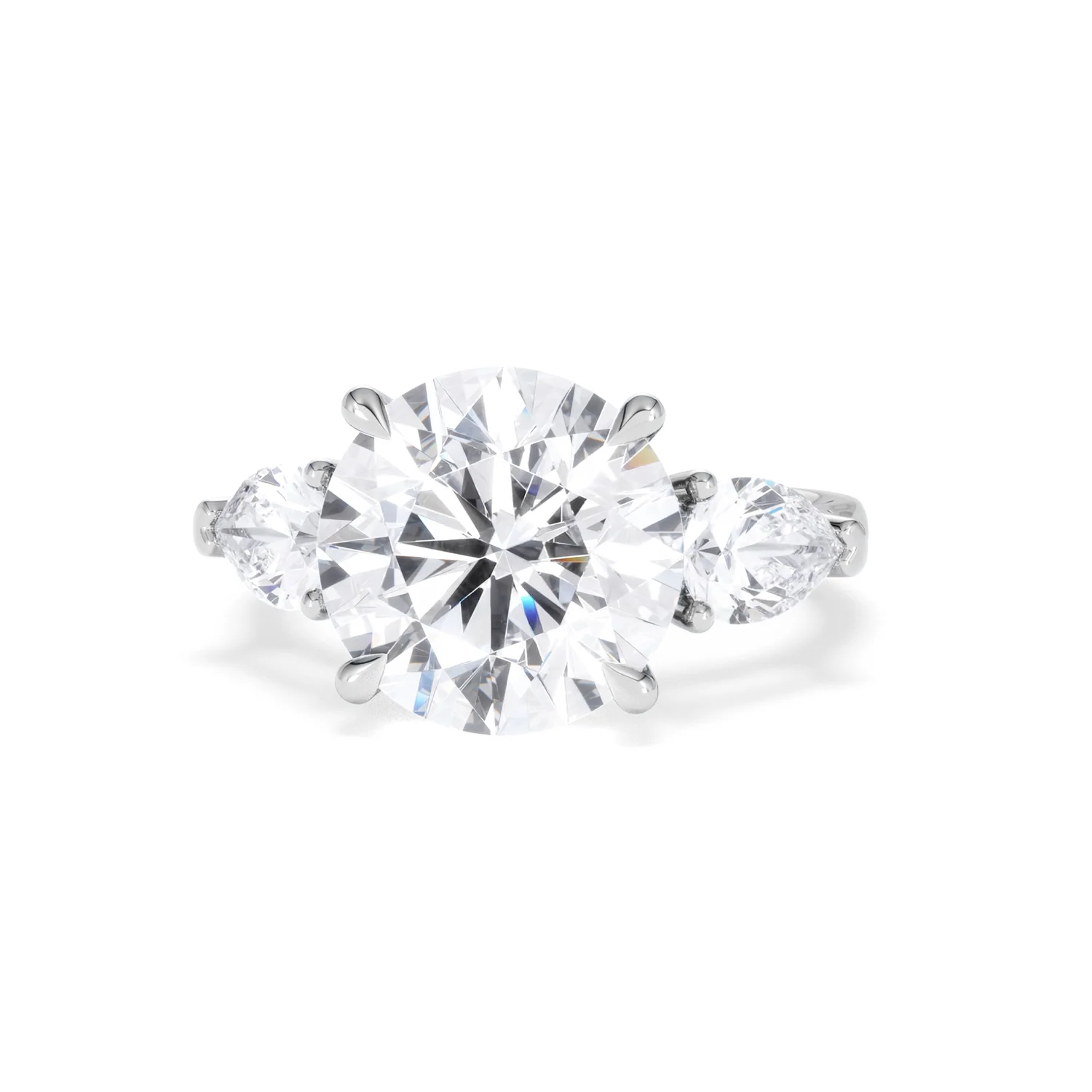 Adore 6.00ct Round Cut Lab Diamond 3 Stone Engagement Ring in Platinum - Image 85