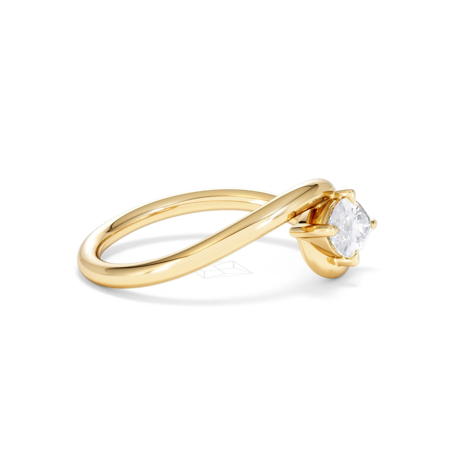 Affinity 0.50ct Marquise Cut Lab Diamond Solitaire Engagement Ring in 18K Yellow Gold - Image 24
