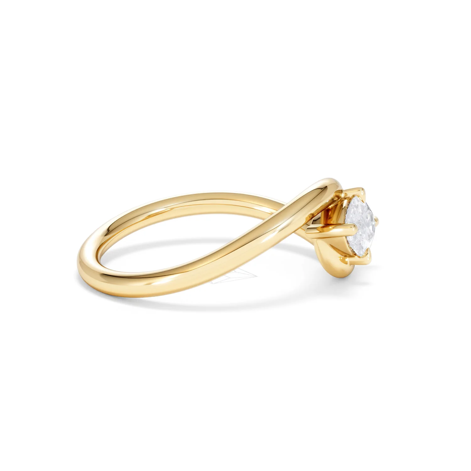 Affinity 0.50ct Marquise Cut Lab Diamond Solitaire Engagement Ring in 18K Yellow Gold - Image 26