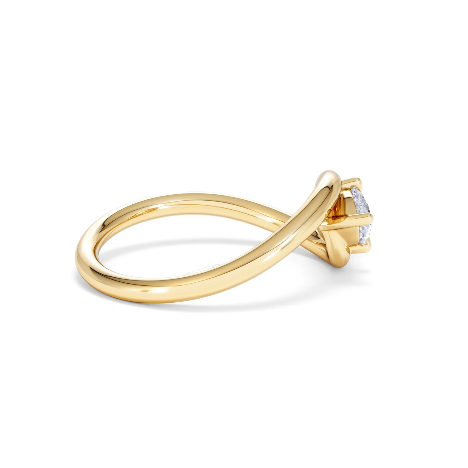 Affinity 0.50ct Marquise Cut Lab Diamond Solitaire Engagement Ring in 18K Yellow Gold - Image 30