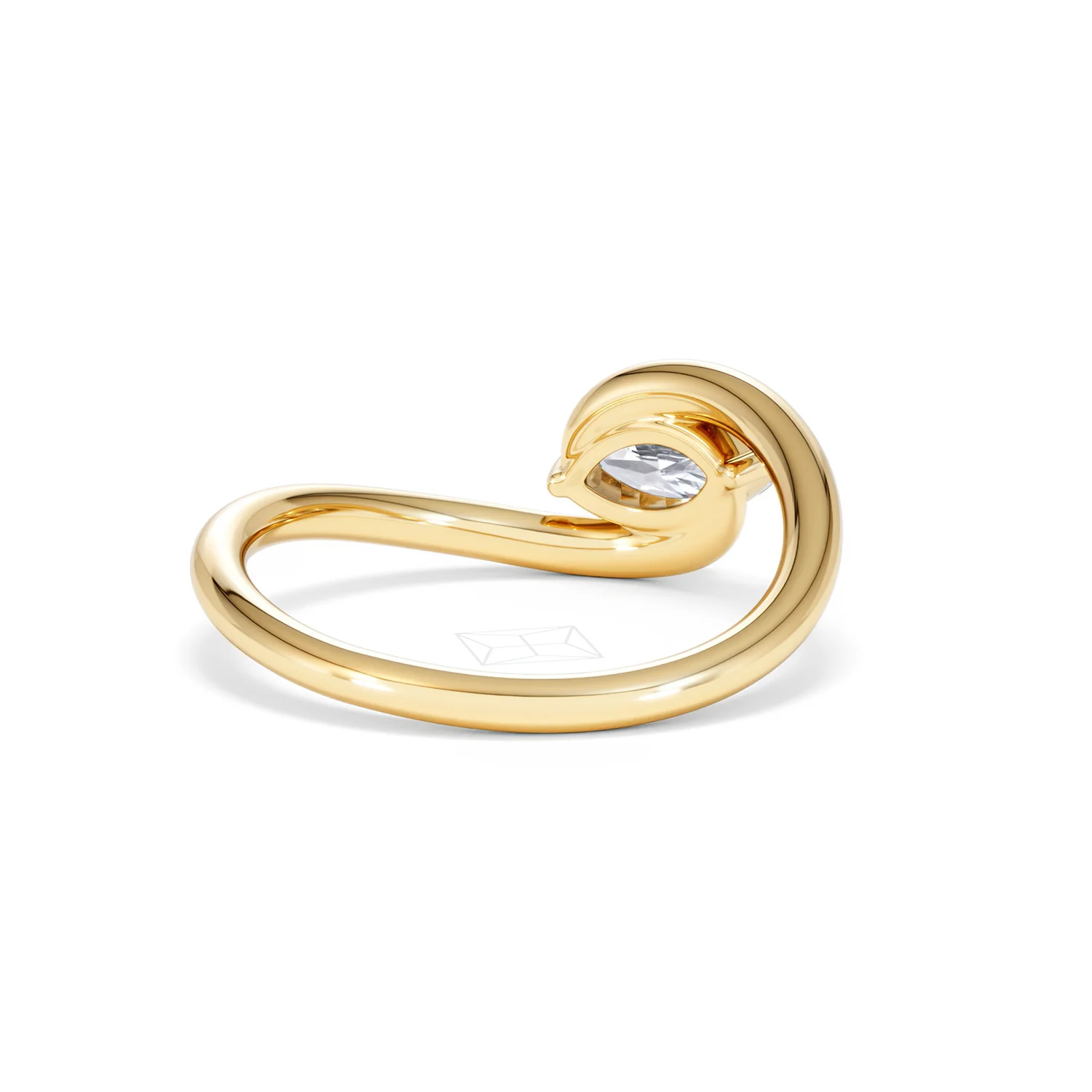 Affinity 0.50ct Marquise Cut Lab Diamond Solitaire Engagement Ring in 18K Yellow Gold - Image 42