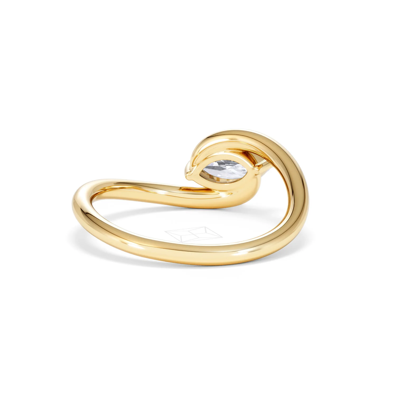 Affinity 0.50ct Marquise Cut Lab Diamond Solitaire Engagement Ring in 18K Yellow Gold - Image 44
