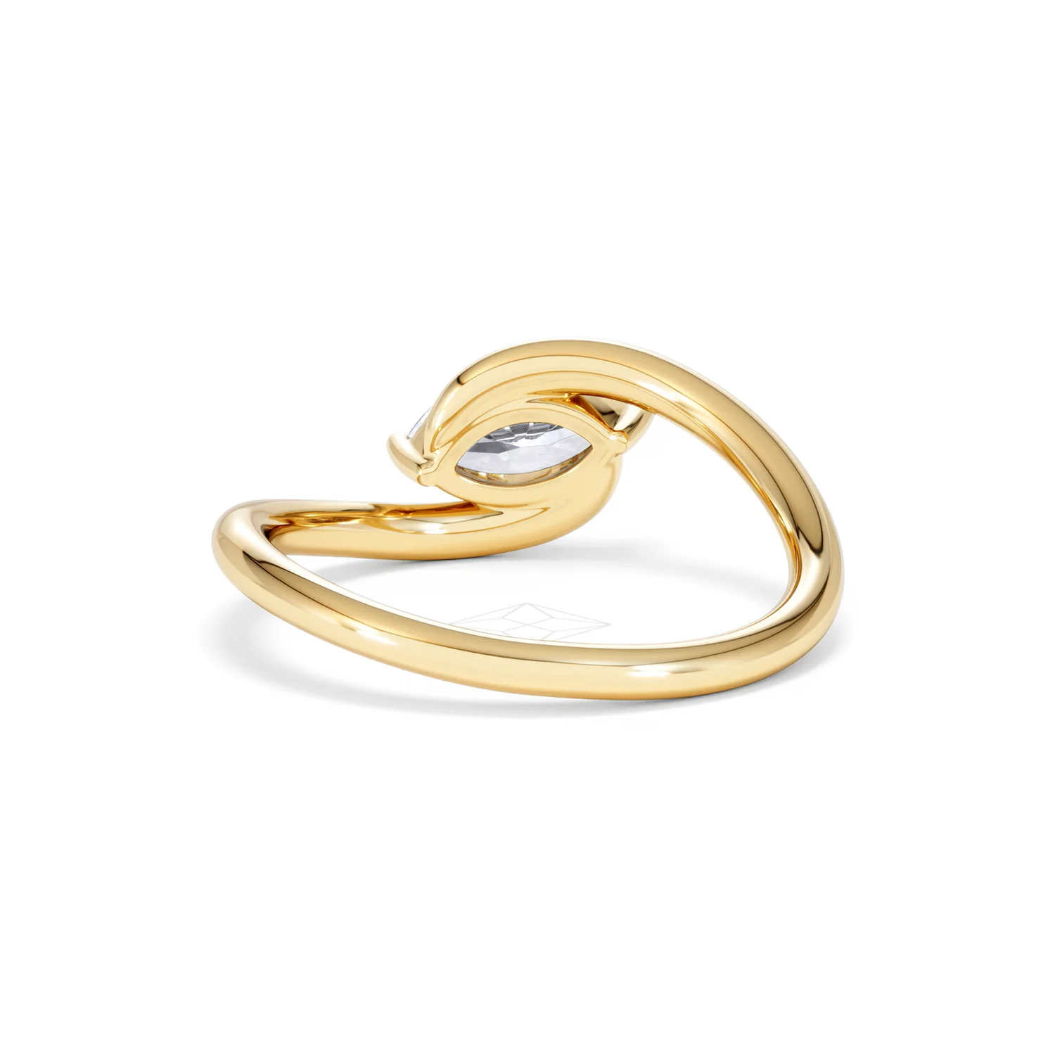 Affinity 0.50ct Marquise Cut Lab Diamond Solitaire Engagement Ring in 18K Yellow Gold - Image 49