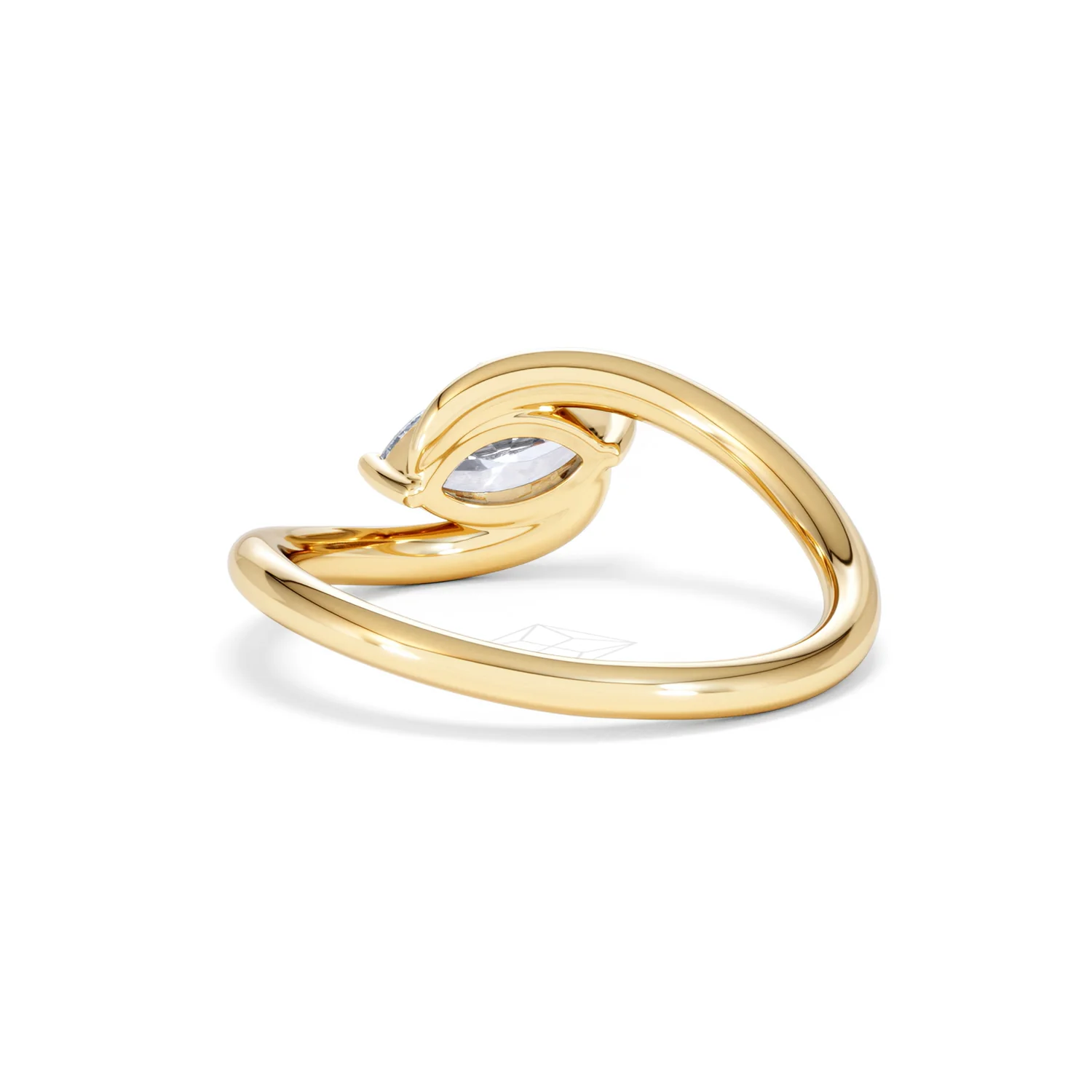 Affinity 0.50ct Marquise Cut Lab Diamond Solitaire Engagement Ring in 18K Yellow Gold - Image 51