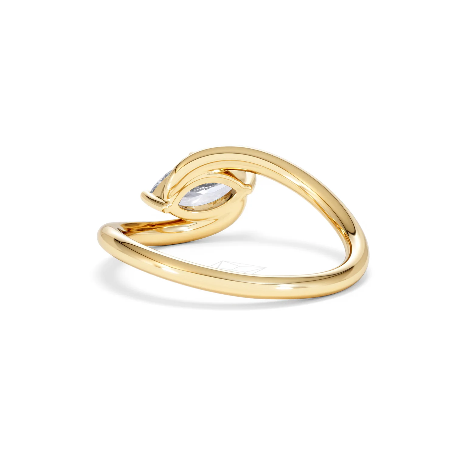 Affinity 0.50ct Marquise Cut Lab Diamond Solitaire Engagement Ring in 18K Yellow Gold - Image 52
