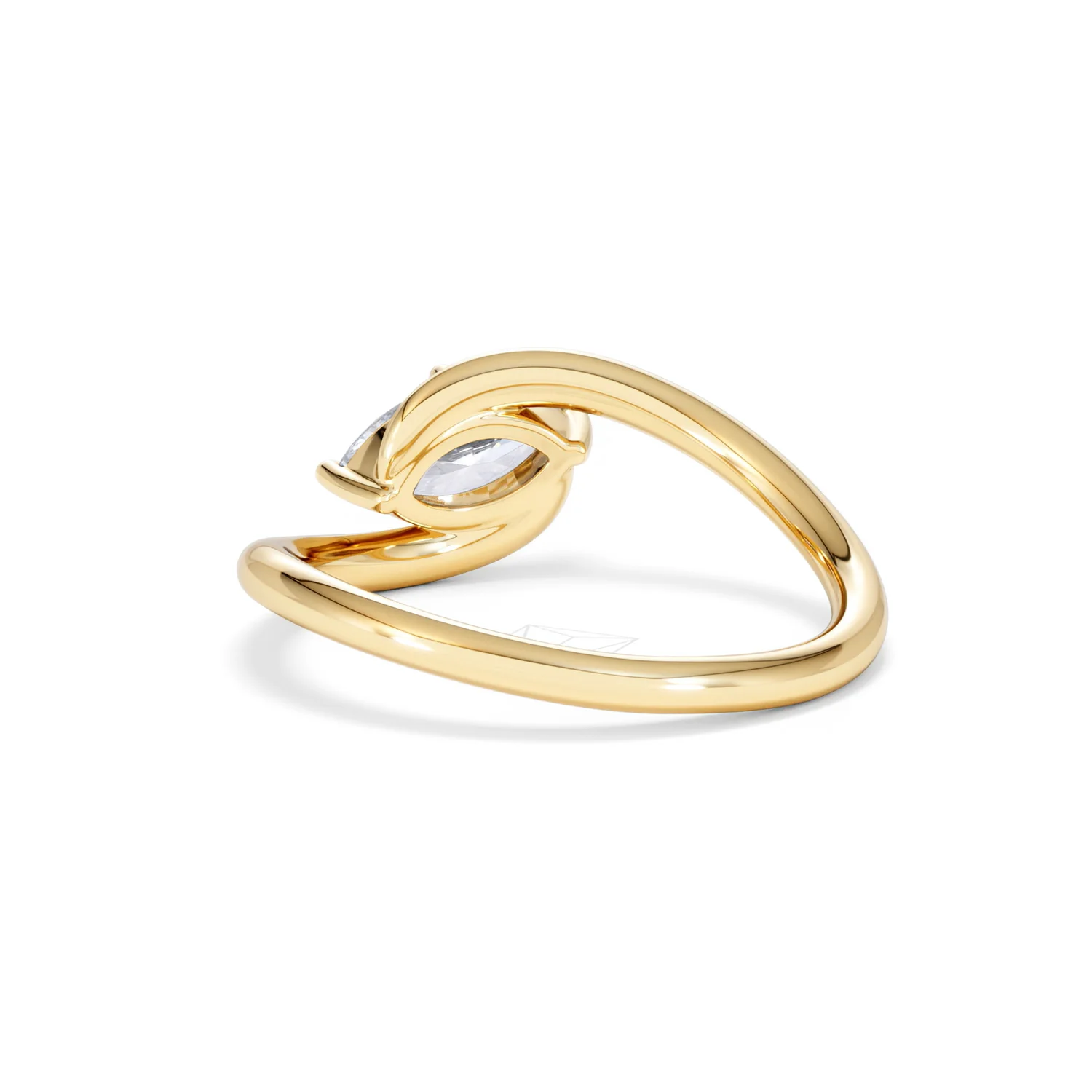 Affinity 0.50ct Marquise Cut Lab Diamond Solitaire Engagement Ring in 18K Yellow Gold - Image 53