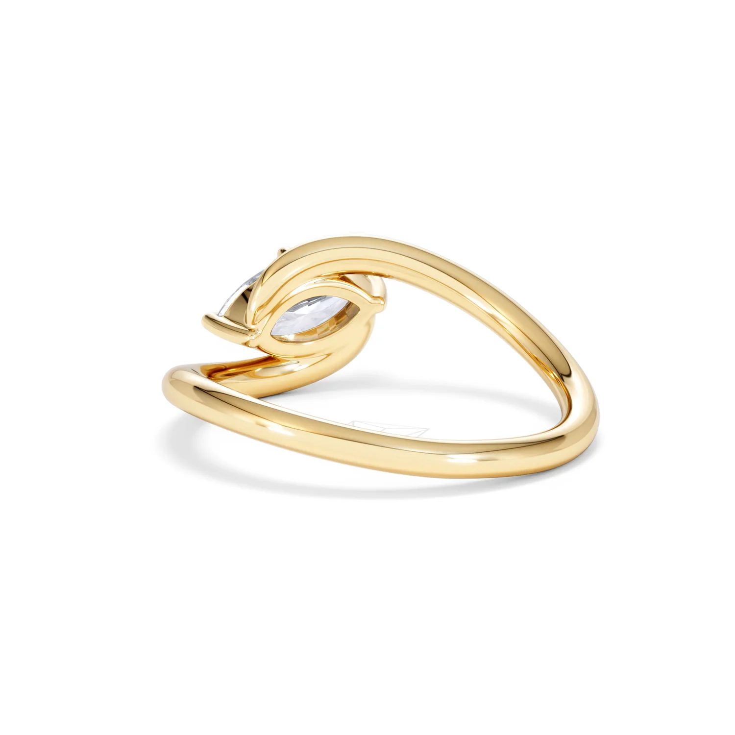 Affinity 0.50ct Marquise Cut Lab Diamond Solitaire Engagement Ring in 18K Yellow Gold - Image 54