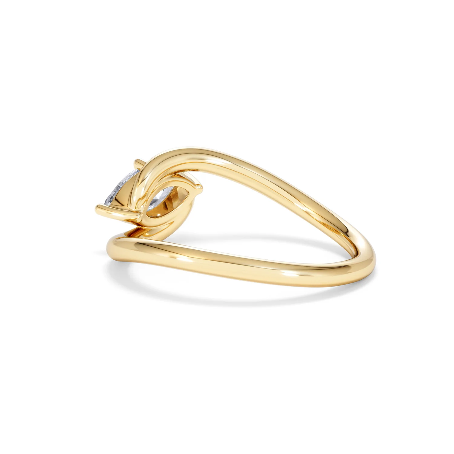 Affinity 0.50ct Marquise Cut Lab Diamond Solitaire Engagement Ring in 18K Yellow Gold - Image 59