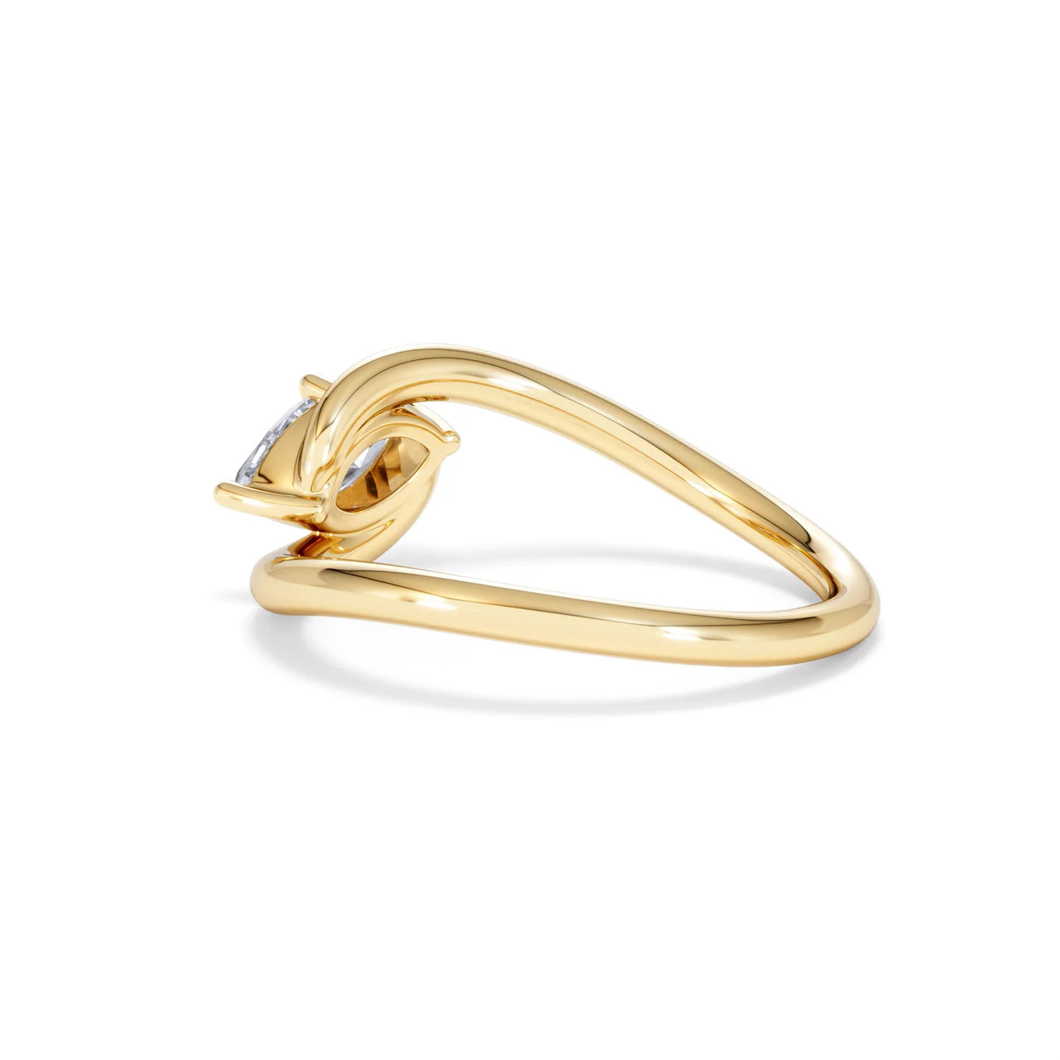 Affinity 0.50ct Marquise Cut Lab Diamond Solitaire Engagement Ring in 18K Yellow Gold - Image 60