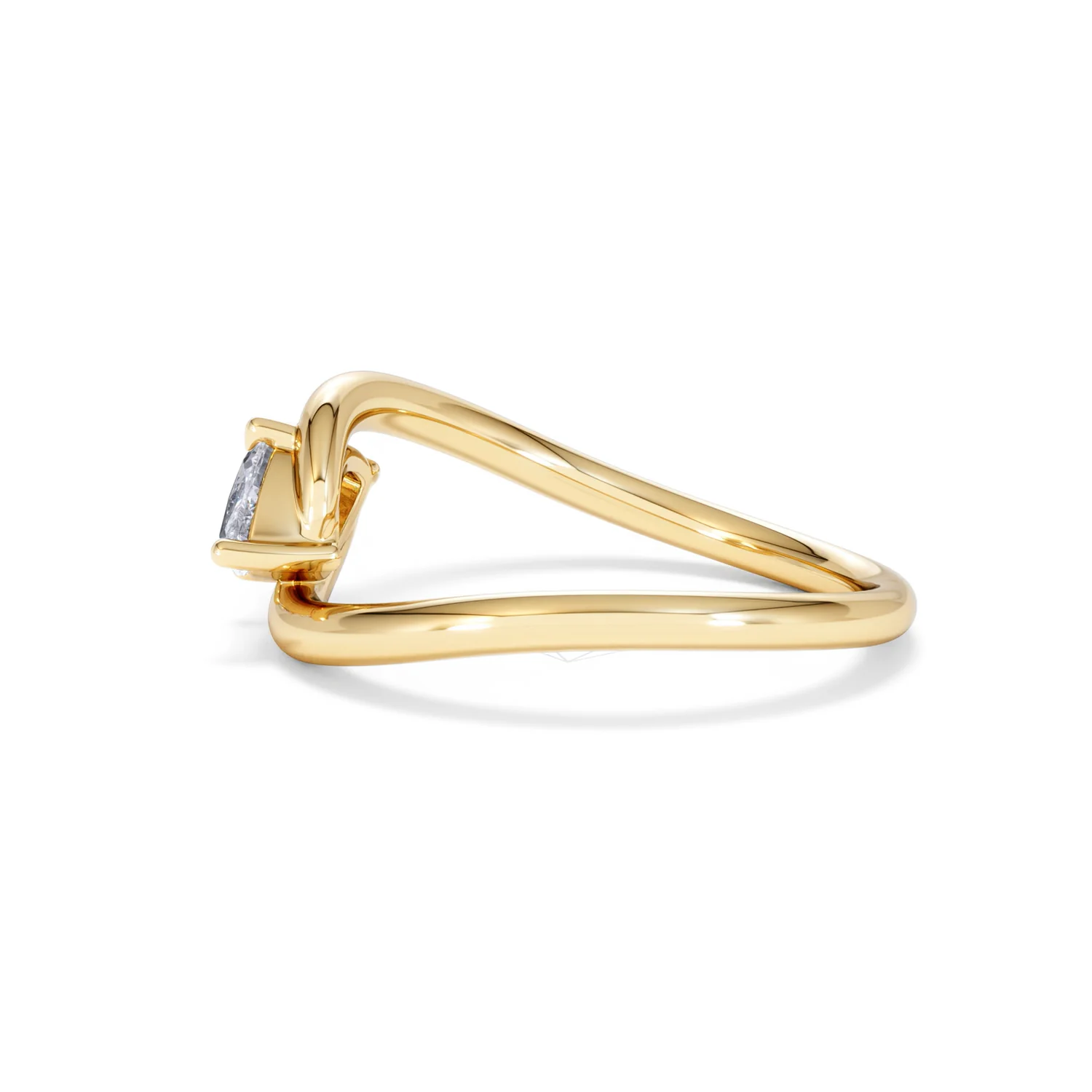 Affinity 0.50ct Marquise Cut Lab Diamond Solitaire Engagement Ring in 18K Yellow Gold - Image 67