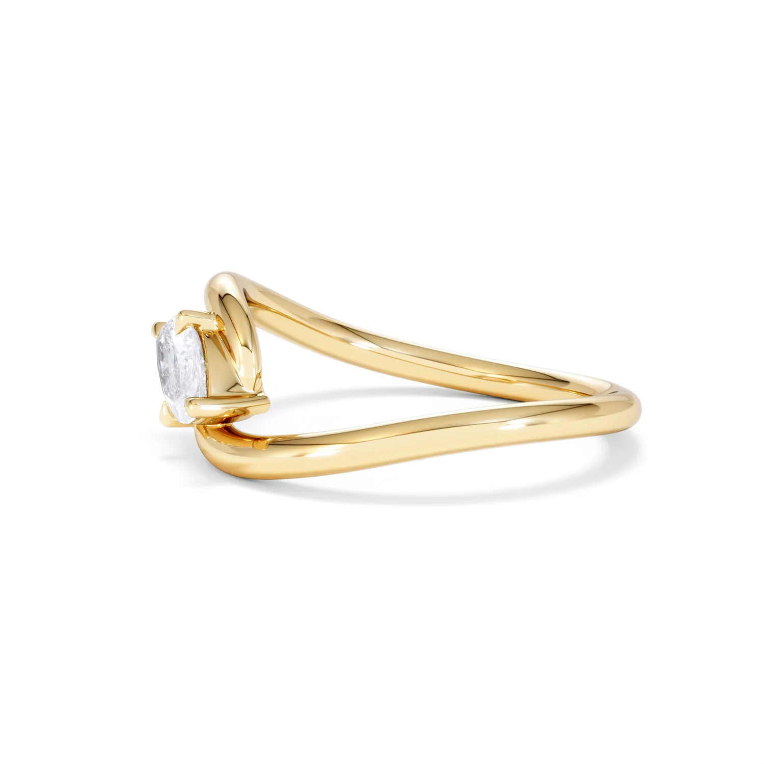 Affinity 0.50ct Marquise Cut Lab Diamond Solitaire Engagement Ring in 18K Yellow Gold - Image 72