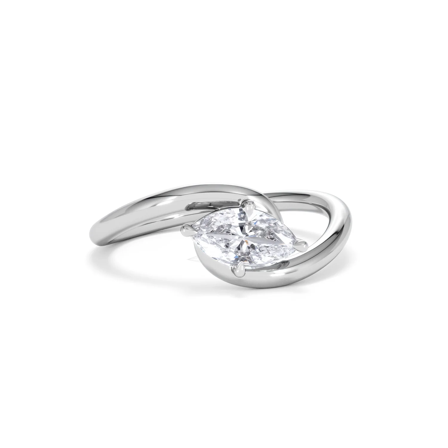 Affinity 0.50ct Marquise Cut Lab Diamond Solitaire Engagement Ring in Platinum - Image 11