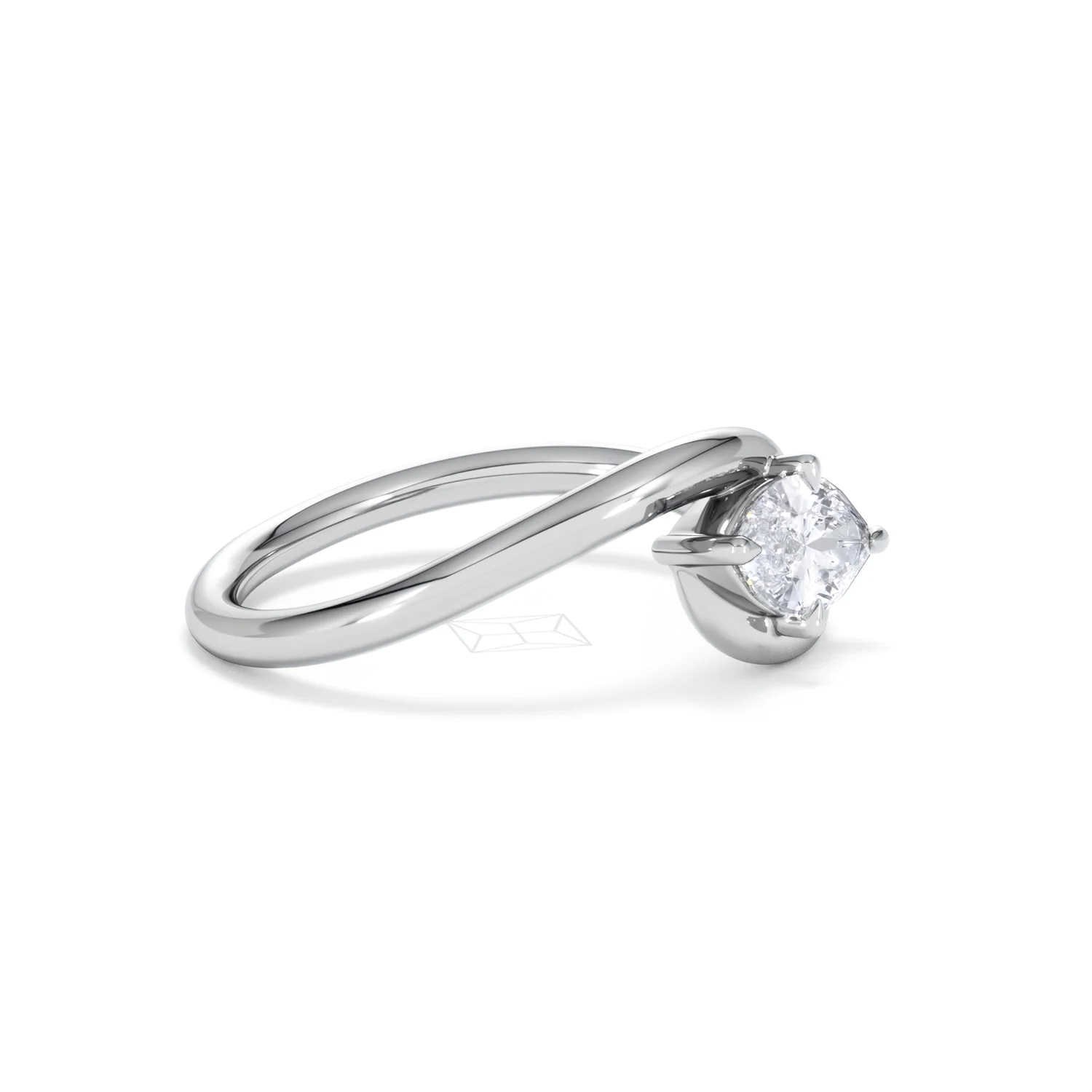 Affinity 0.50ct Marquise Cut Lab Diamond Solitaire Engagement Ring in Platinum - Image 22
