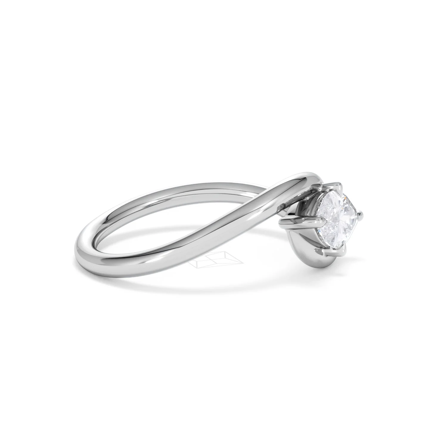 Affinity 0.50ct Marquise Cut Lab Diamond Solitaire Engagement Ring in Platinum - Image 24