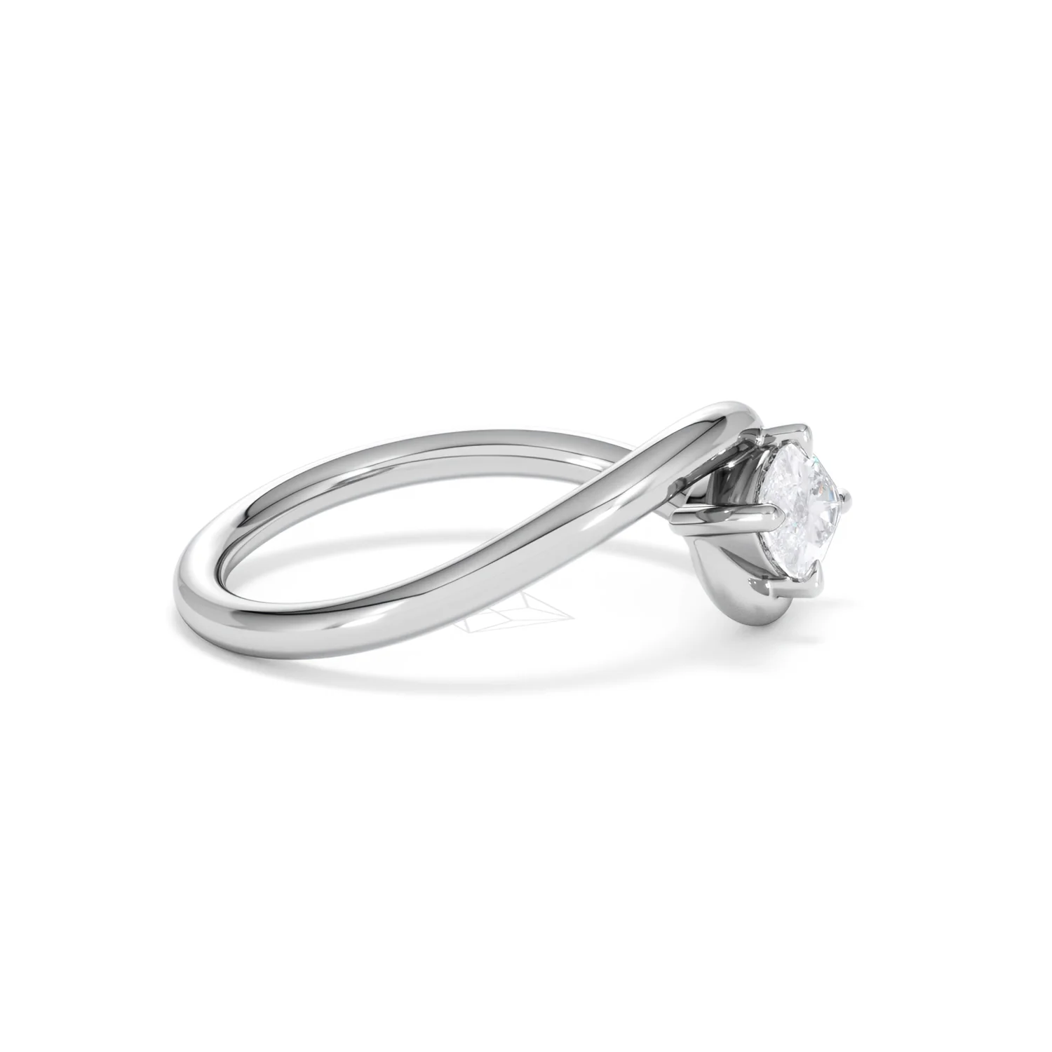 Affinity 0.50ct Marquise Cut Lab Diamond Solitaire Engagement Ring in Platinum - Image 25