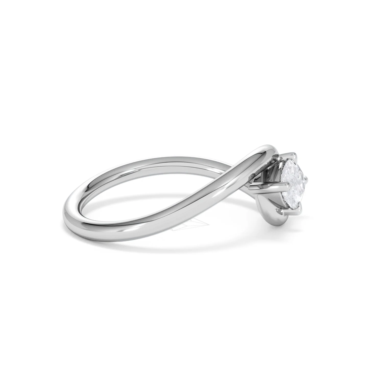 Affinity 0.50ct Marquise Cut Lab Diamond Solitaire Engagement Ring in Platinum - Image 26