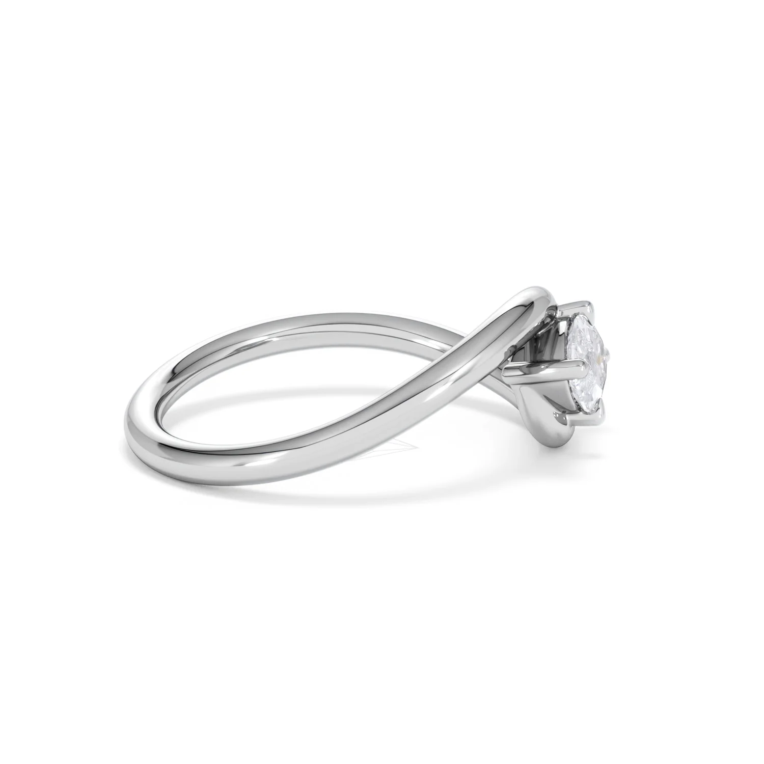 Affinity 0.50ct Marquise Cut Lab Diamond Solitaire Engagement Ring in Platinum - Image 27