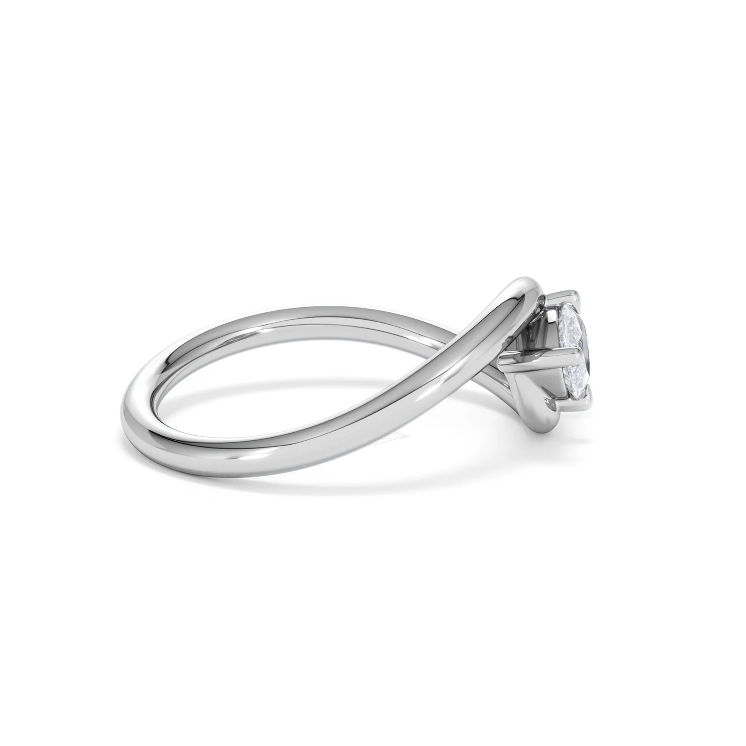 Affinity 0.50ct Marquise Cut Lab Diamond Solitaire Engagement Ring in Platinum - Image 28