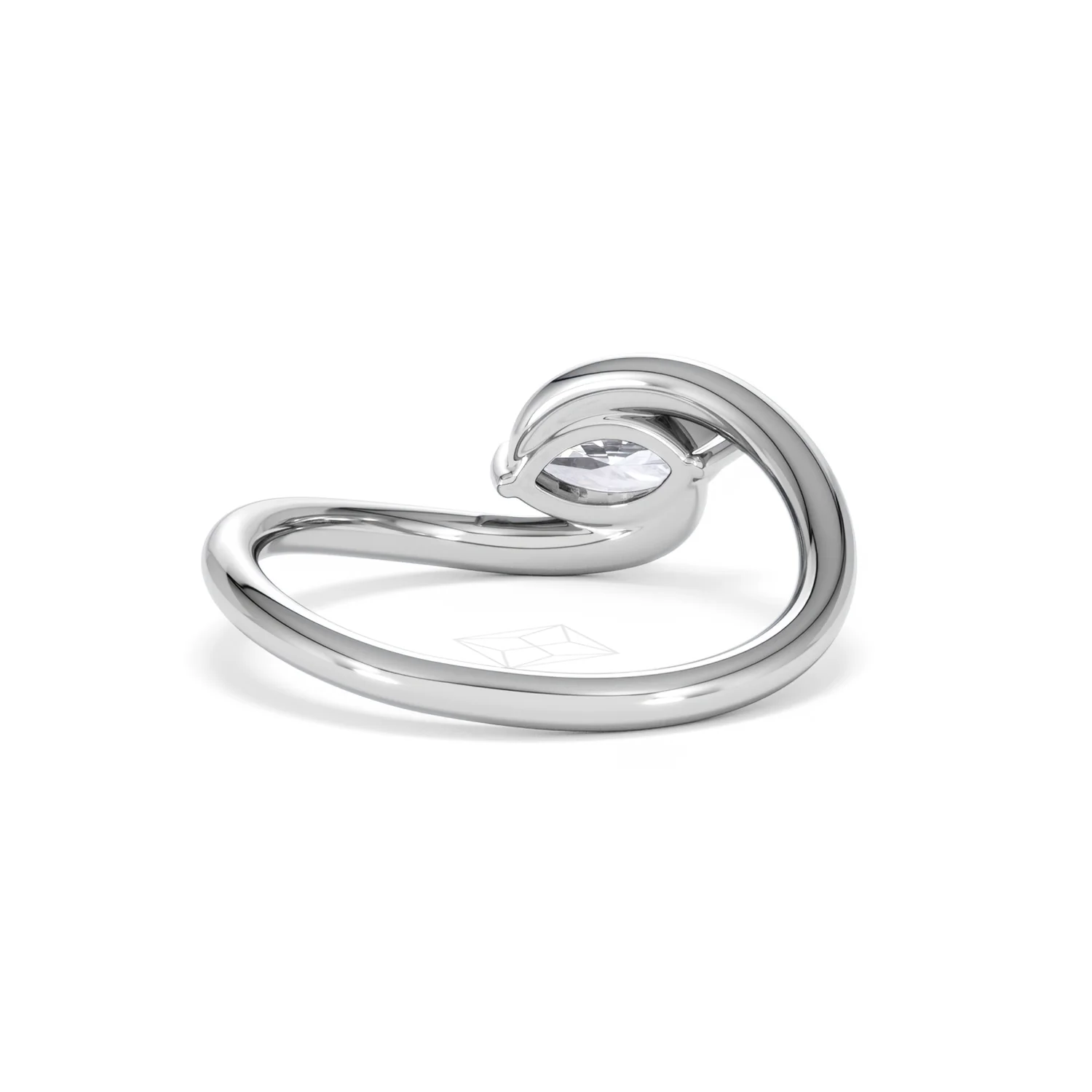Affinity 0.50ct Marquise Cut Lab Diamond Solitaire Engagement Ring in Platinum - Image 45