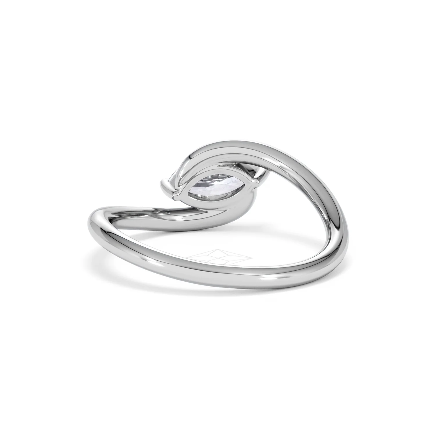 Affinity 0.50ct Marquise Cut Lab Diamond Solitaire Engagement Ring in Platinum - Image 49