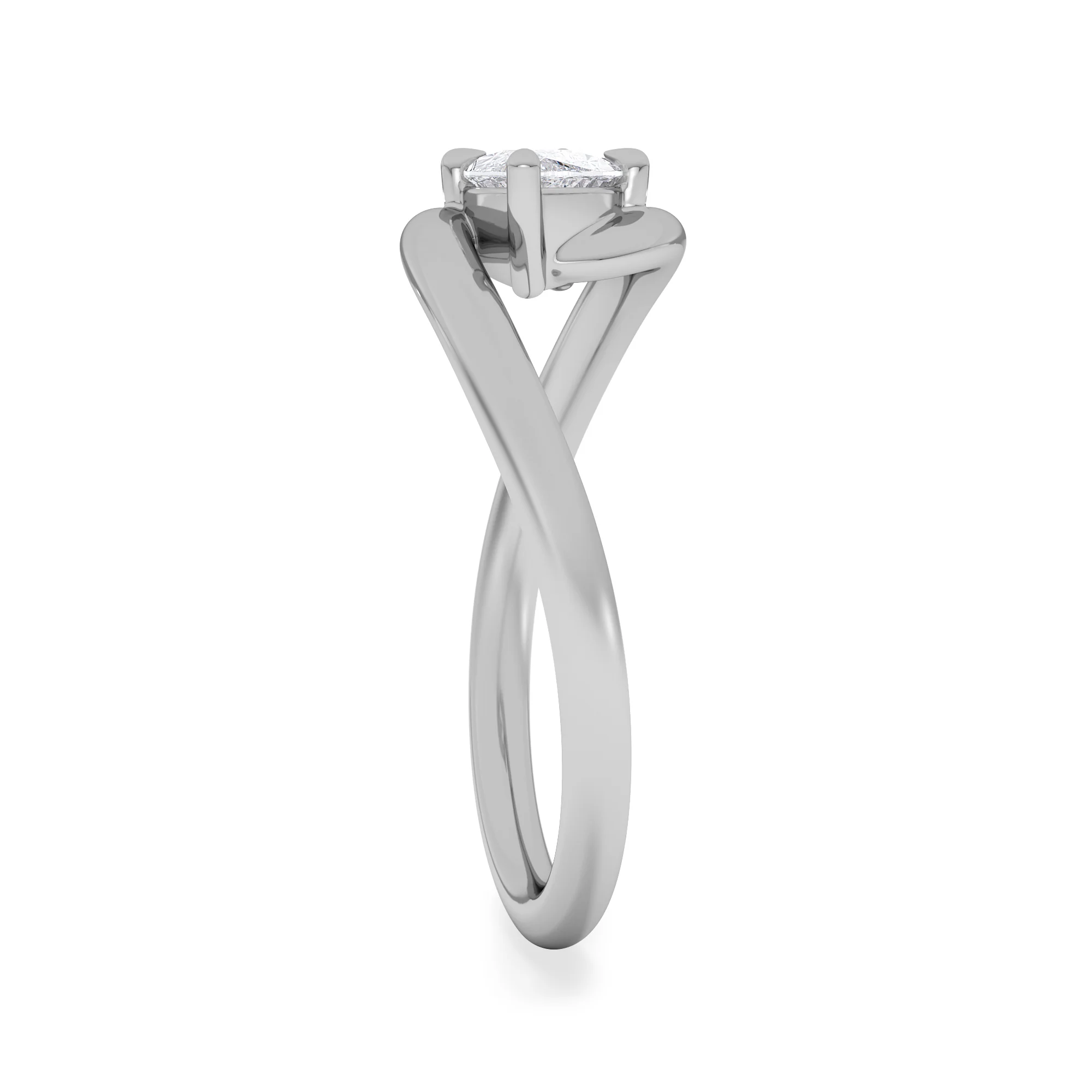 Affinity 0.50ct Marquise Cut Lab Diamond Solitaire Engagement Ring in Platinum - Image 5