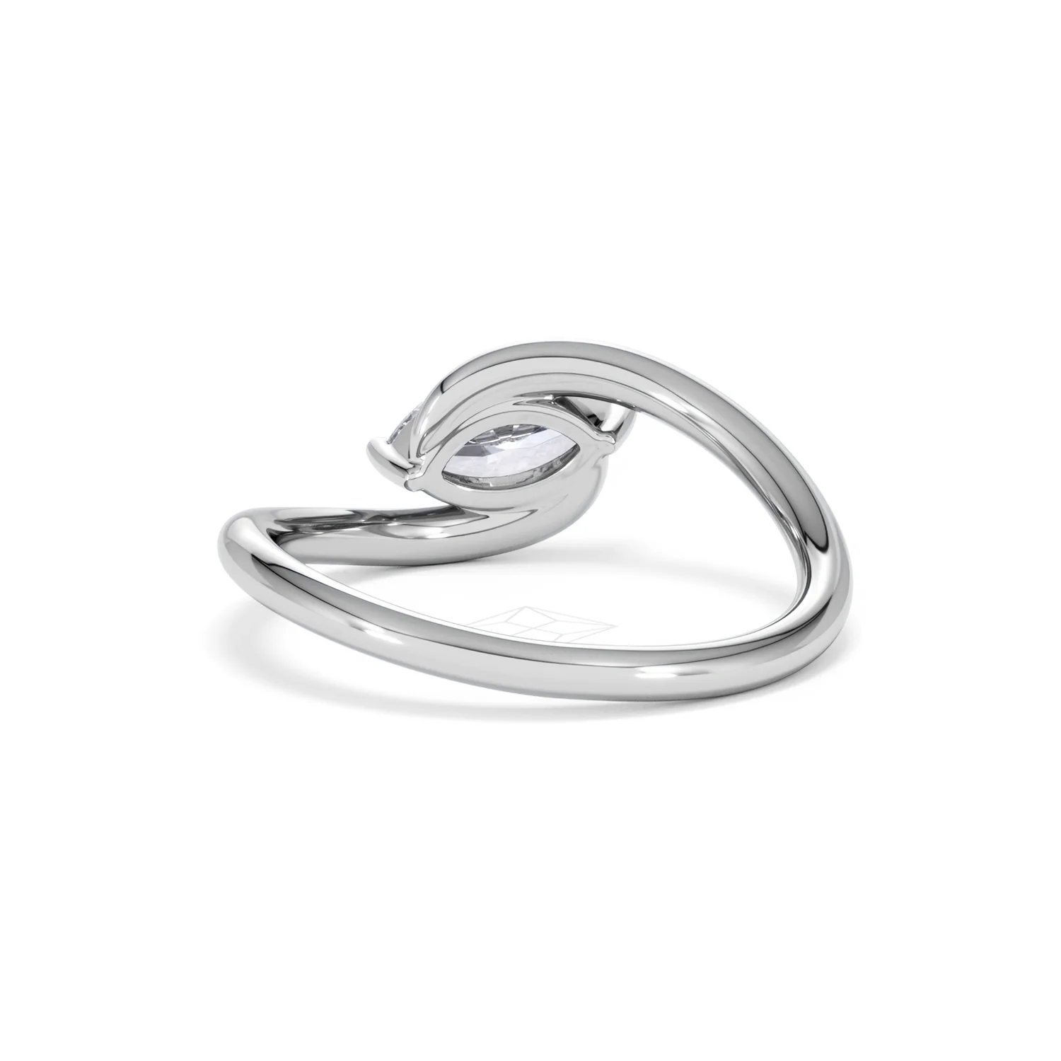 Affinity 0.50ct Marquise Cut Lab Diamond Solitaire Engagement Ring in Platinum - Image 50