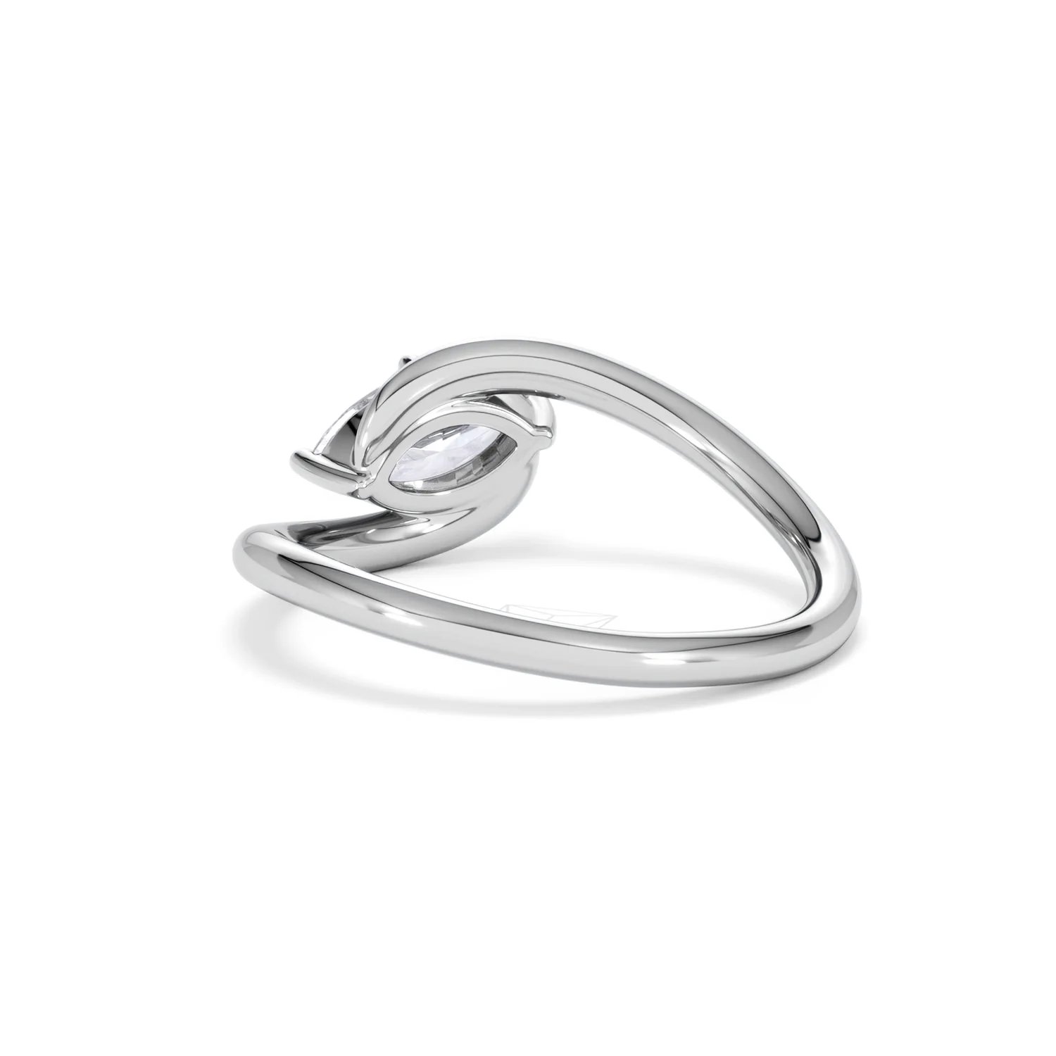 Affinity 0.50ct Marquise Cut Lab Diamond Solitaire Engagement Ring in Platinum - Image 54