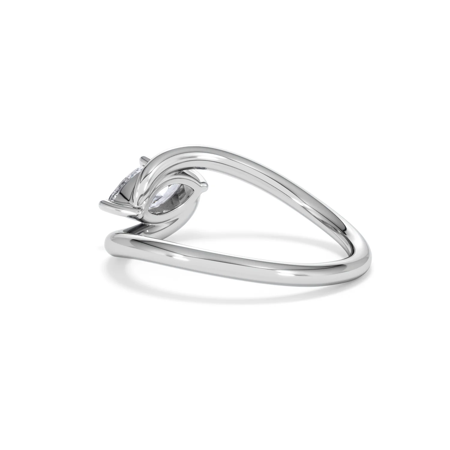 Affinity 0.50ct Marquise Cut Lab Diamond Solitaire Engagement Ring in Platinum - Image 58