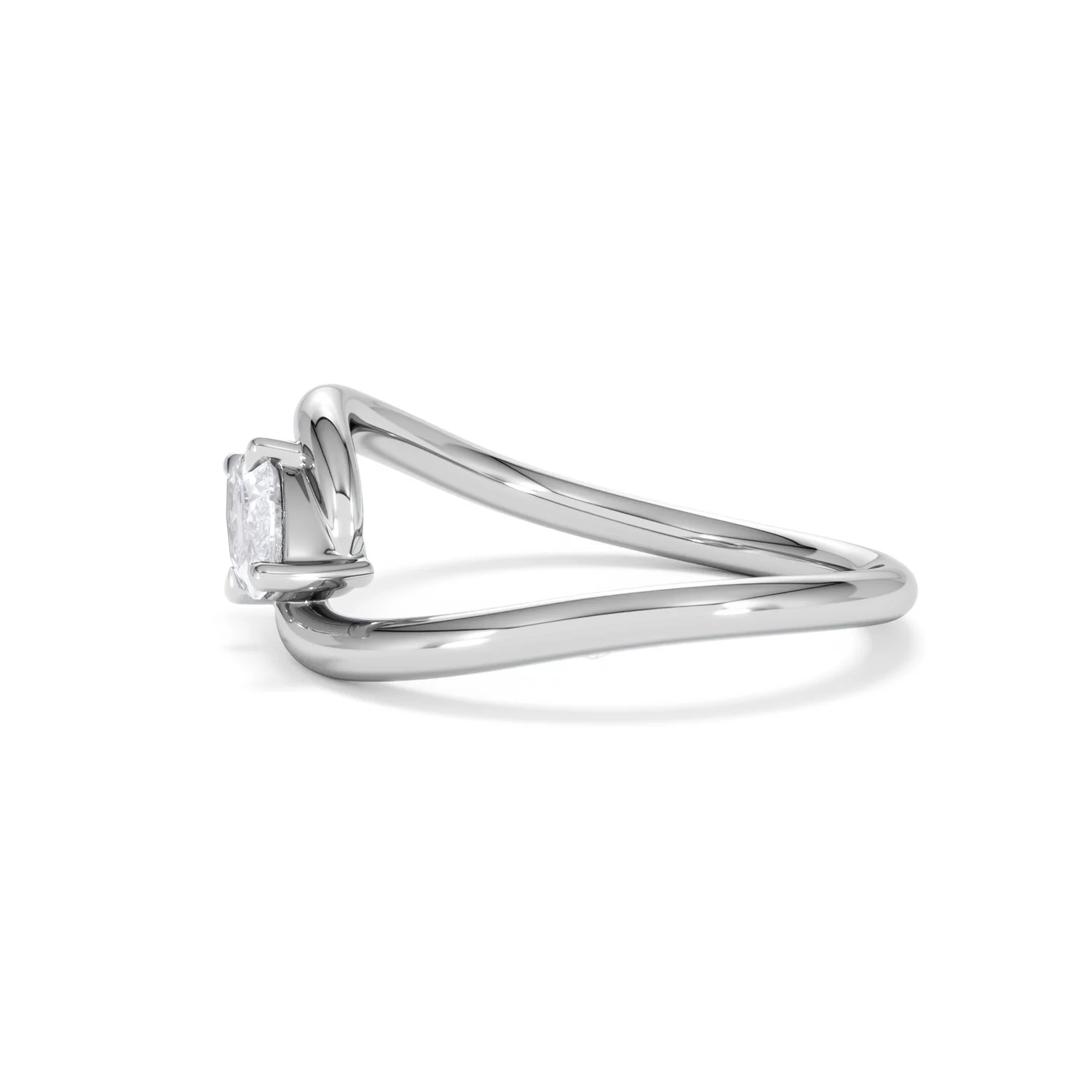 Affinity 0.50ct Marquise Cut Lab Diamond Solitaire Engagement Ring in Platinum - Image 71
