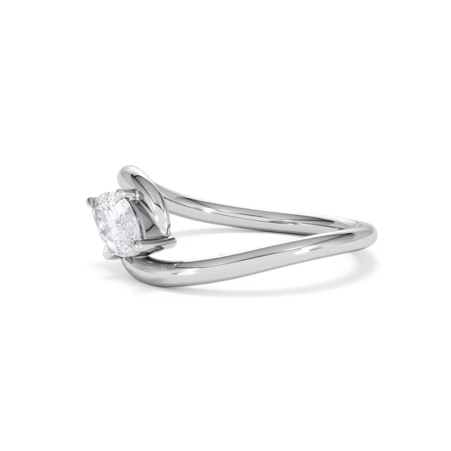 Affinity 0.50ct Marquise Cut Lab Diamond Solitaire Engagement Ring in Platinum - Image 75