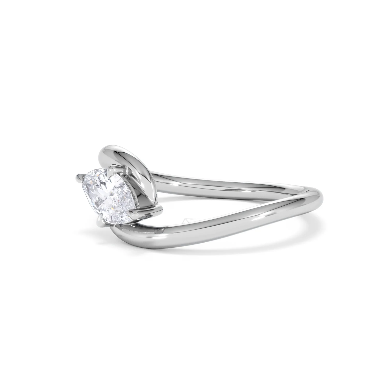 Affinity 0.50ct Marquise Cut Lab Diamond Solitaire Engagement Ring in Platinum - Image 77