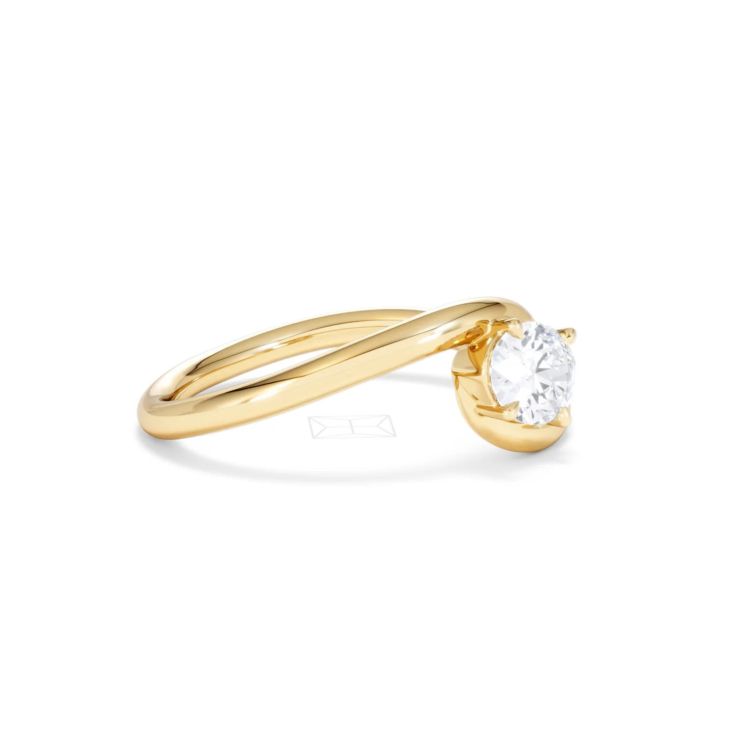 Affinity 0.50ct Oval Cut Lab Diamond Solitaire Engagement Ring in 18K Yellow Gold - Image 20